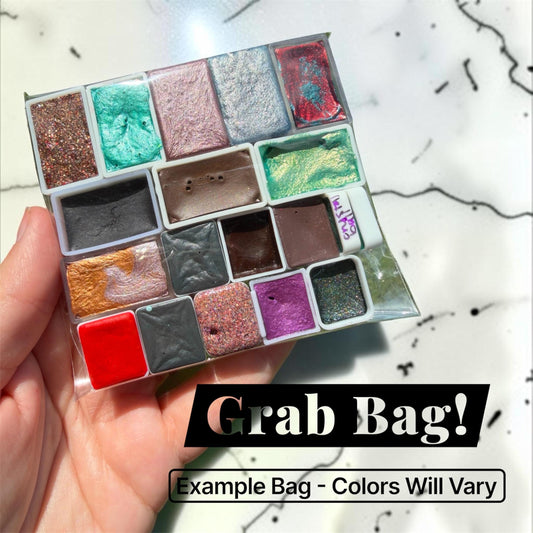 Grab Bags | Handmade Watercolors | Half Pans | Custom Colors | Watercolor Paint | Bundles |