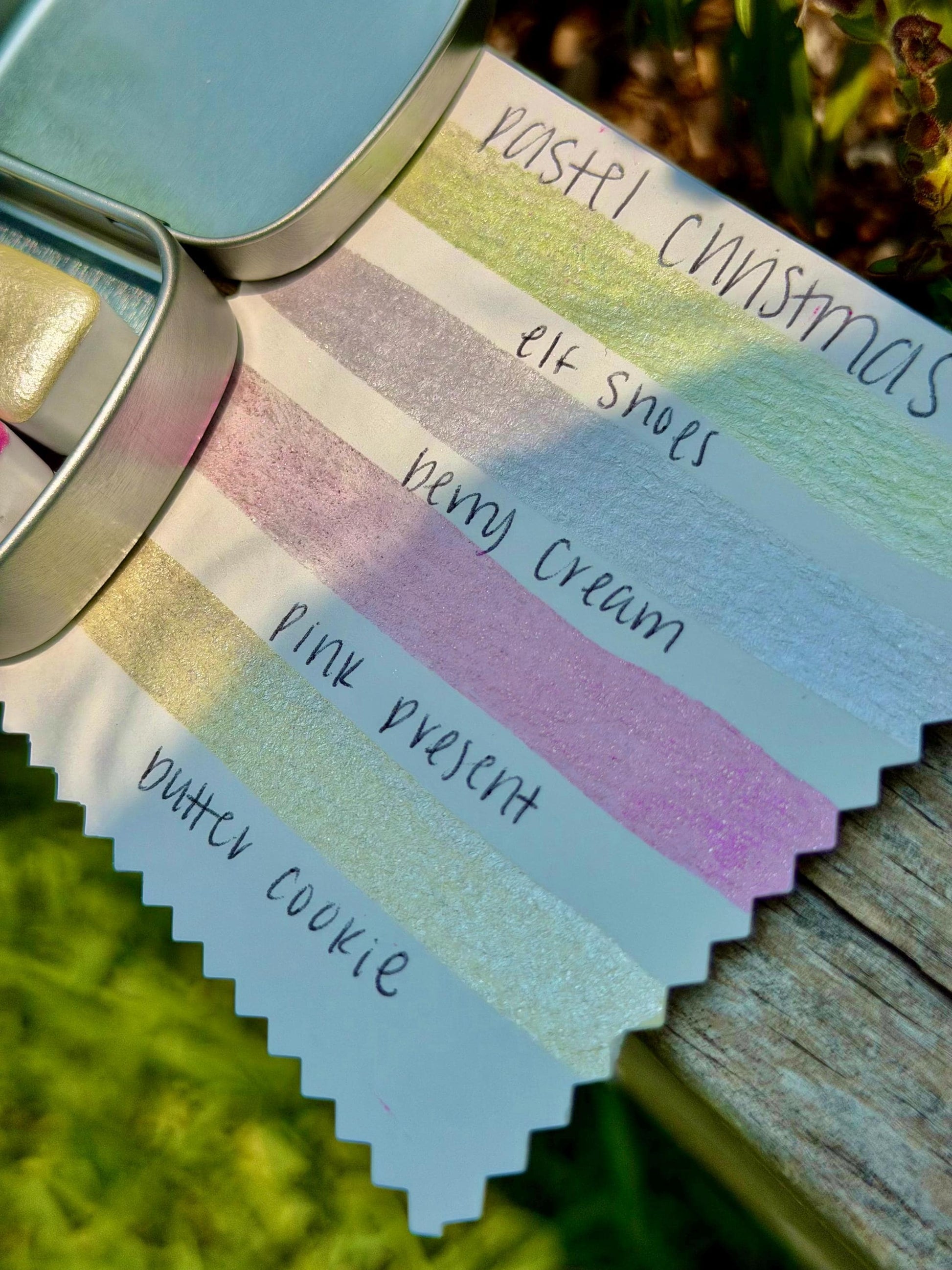 Pastel Christmas Watercolors | Watercolor Sets | Sets OR Singles Available | Handmade Paints | Christmas In July