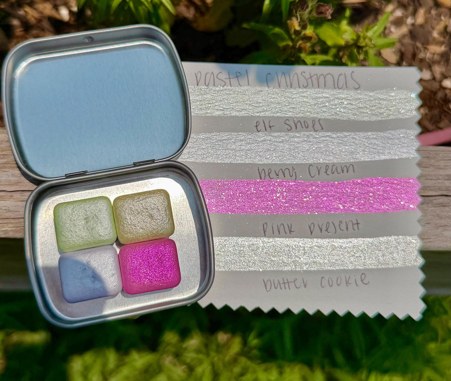 Pastel Christmas Watercolors | Watercolor Sets | Sets OR Singles Available | Handmade Paints | Christmas In July