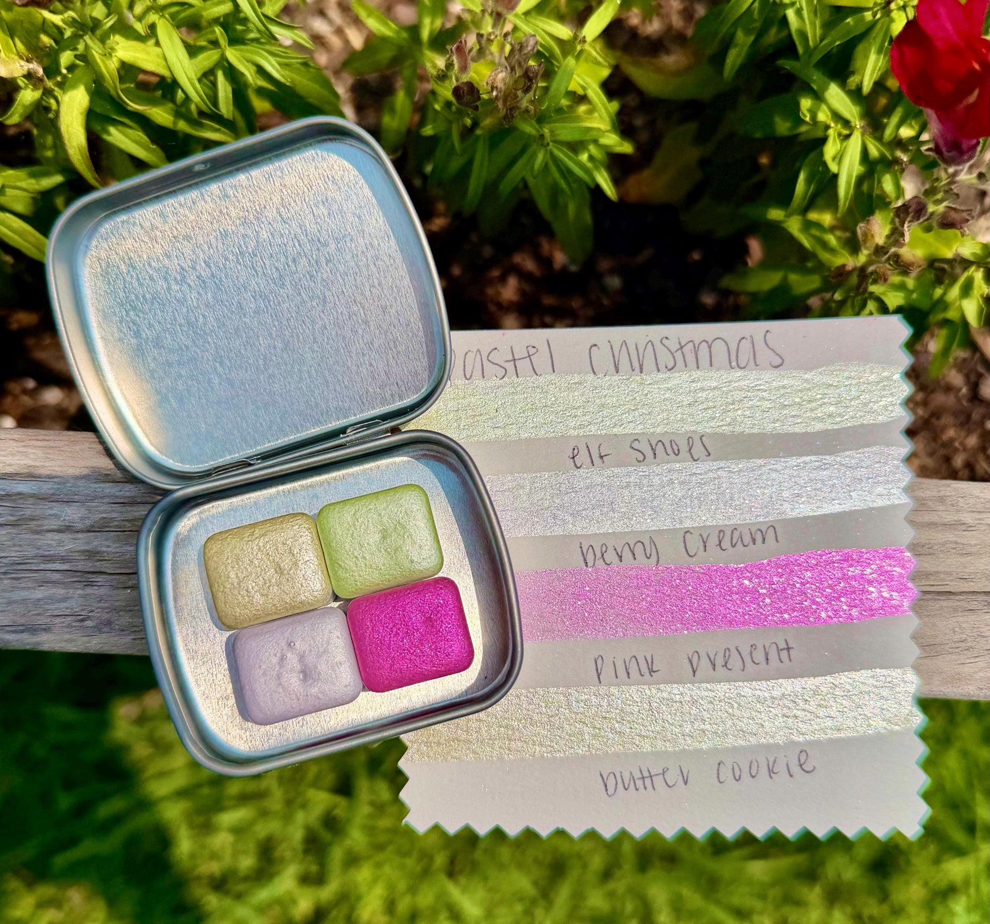 Pastel Christmas Watercolors | Watercolor Sets | Sets OR Singles Available | Handmade Paints | Christmas In July