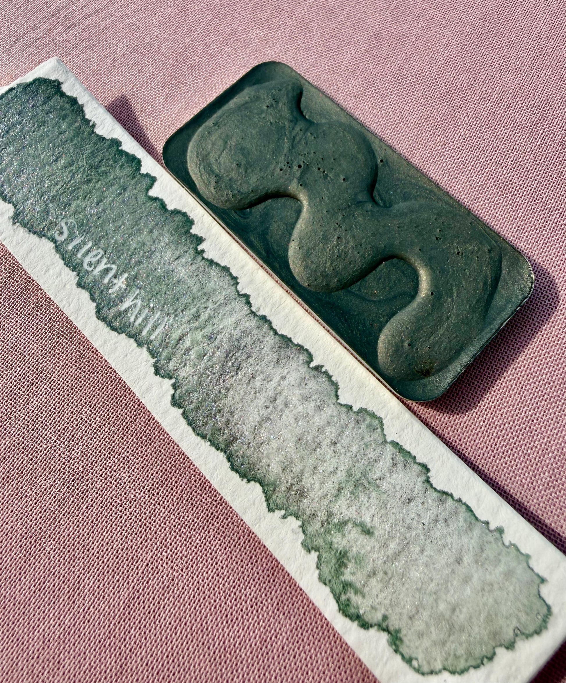 Silent Hill | Limited Color | Matte and Shimmer Blend | XL Metal Squiggle Pan | Handmade Paint | Watercolors | Watercolor |