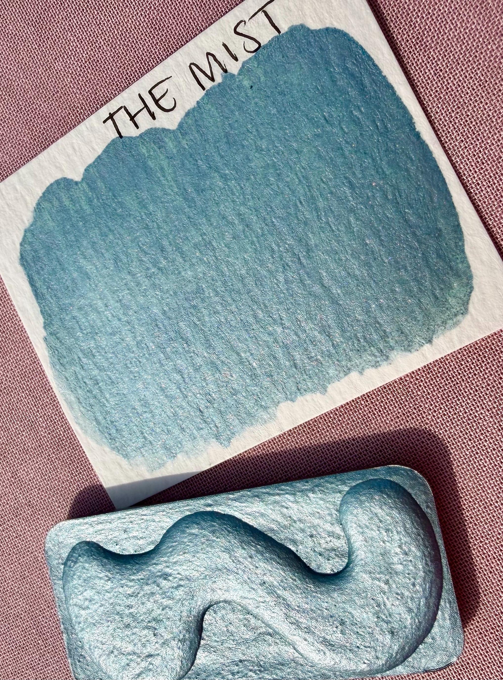 The Mist | Limited Color | Matte and Shimmer Blend | XL Metal Squiggle Pan | Handmade Paint | Watercolors | Watercolor |