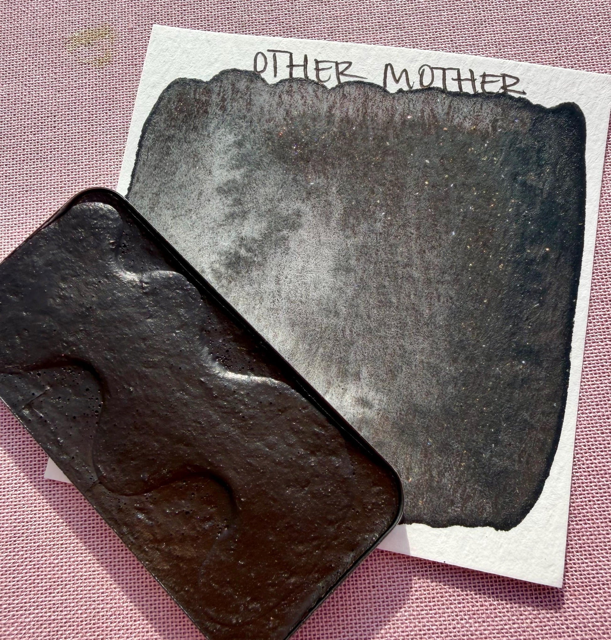 Other Mother | Limited Color | Matte and Shimmer Blend | XL Metal Squiggle Pan | Handmade Paint | Watercolors | Watercolor |