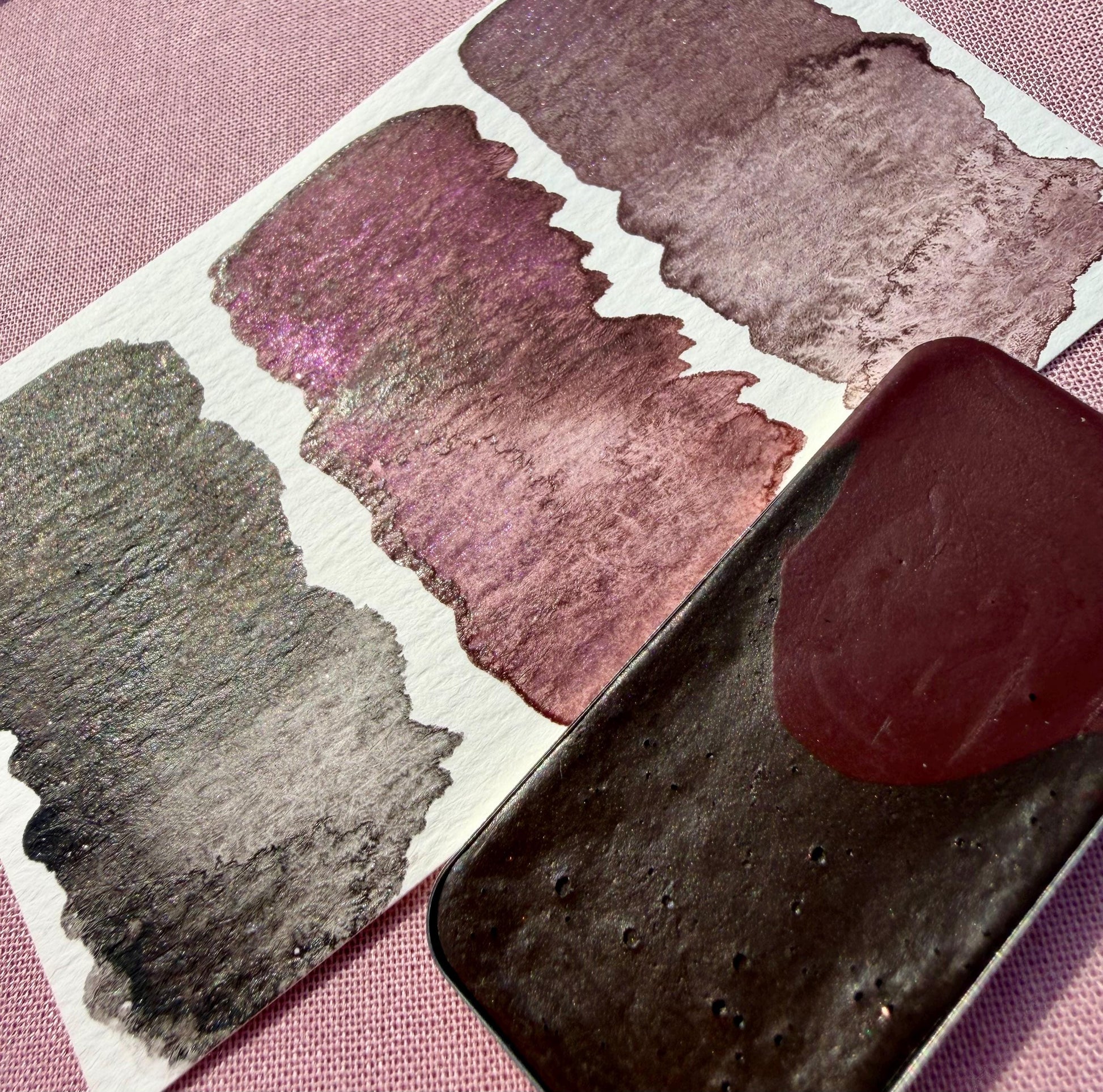 Halloween Blend 1 | Limited Color | Matte and Shimmer Blend | XL Metal Squiggle Pan | Handmade Paint | Watercolors | Watercolor |