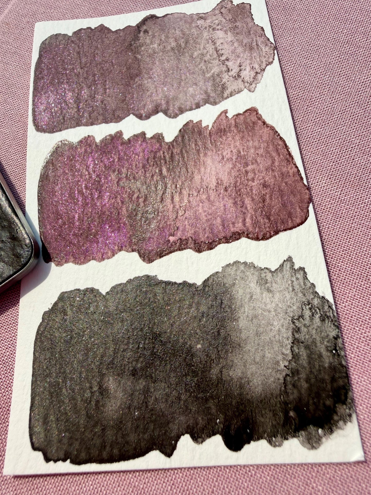 Halloween Blend 1 | Limited Color | Matte and Shimmer Blend | XL Metal Squiggle Pan | Handmade Paint | Watercolors | Watercolor |
