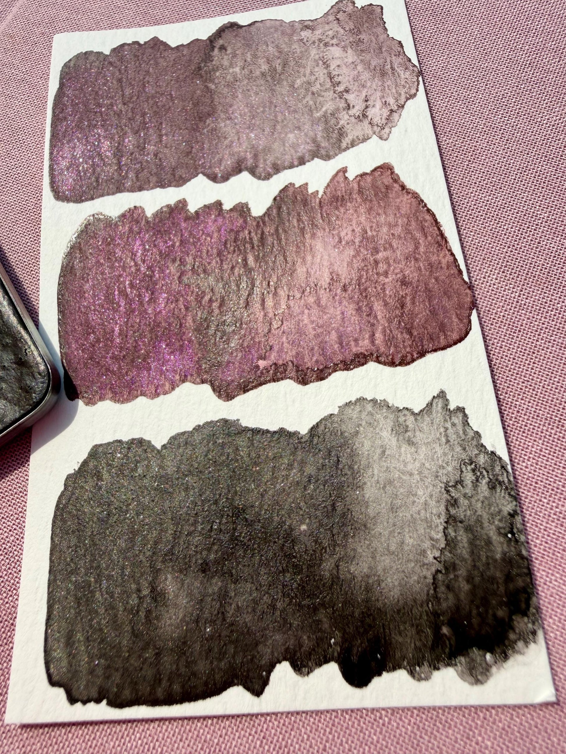 Halloween Blend 1 | Limited Color | Matte and Shimmer Blend | XL Metal Squiggle Pan | Handmade Paint | Watercolors | Watercolor |