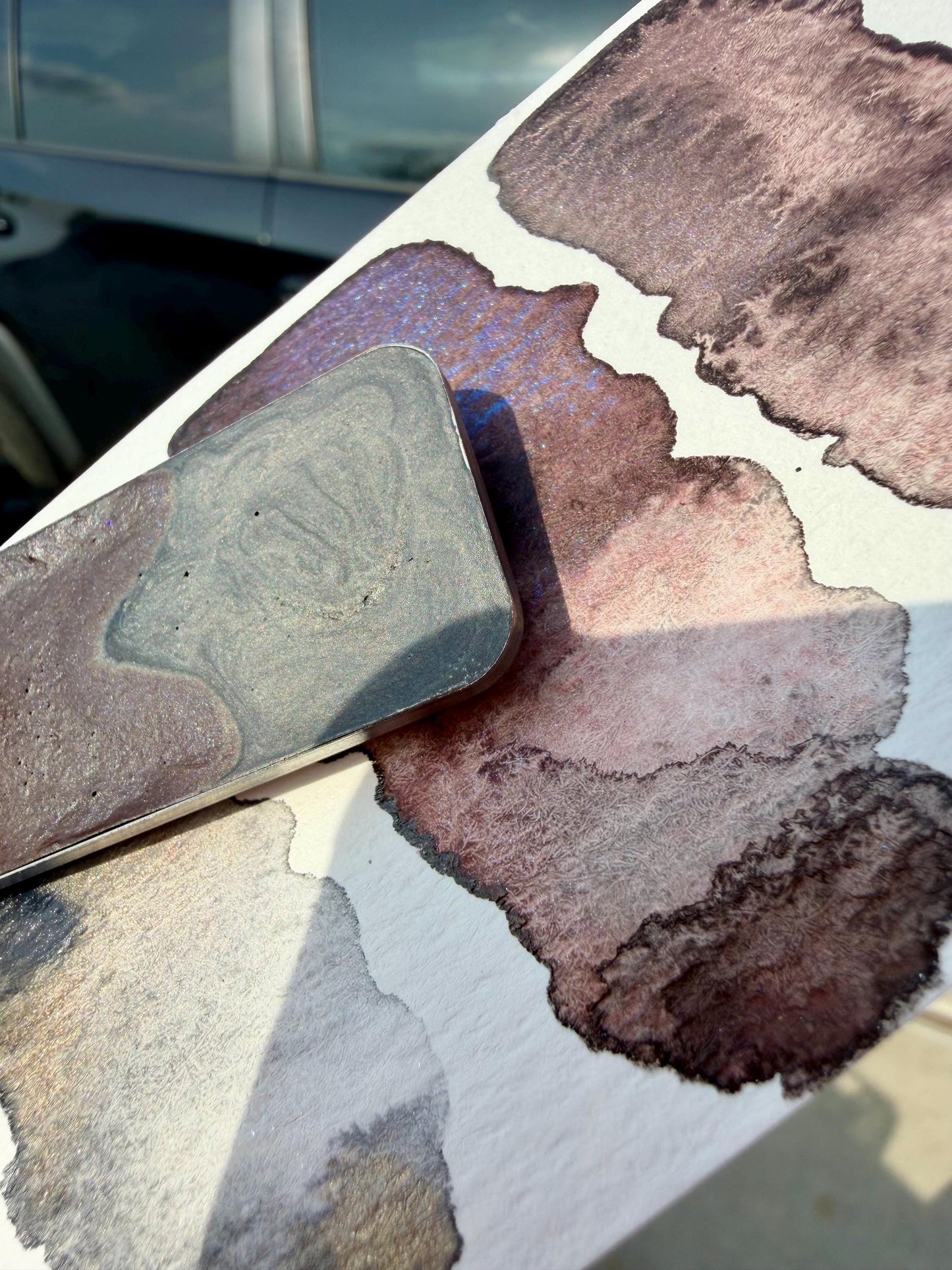 Halloween Blend 2 | Limited Color | Matte and Shimmer Blend | XL Metal Squiggle Pan | Handmade Paint | Watercolors | Watercolor |