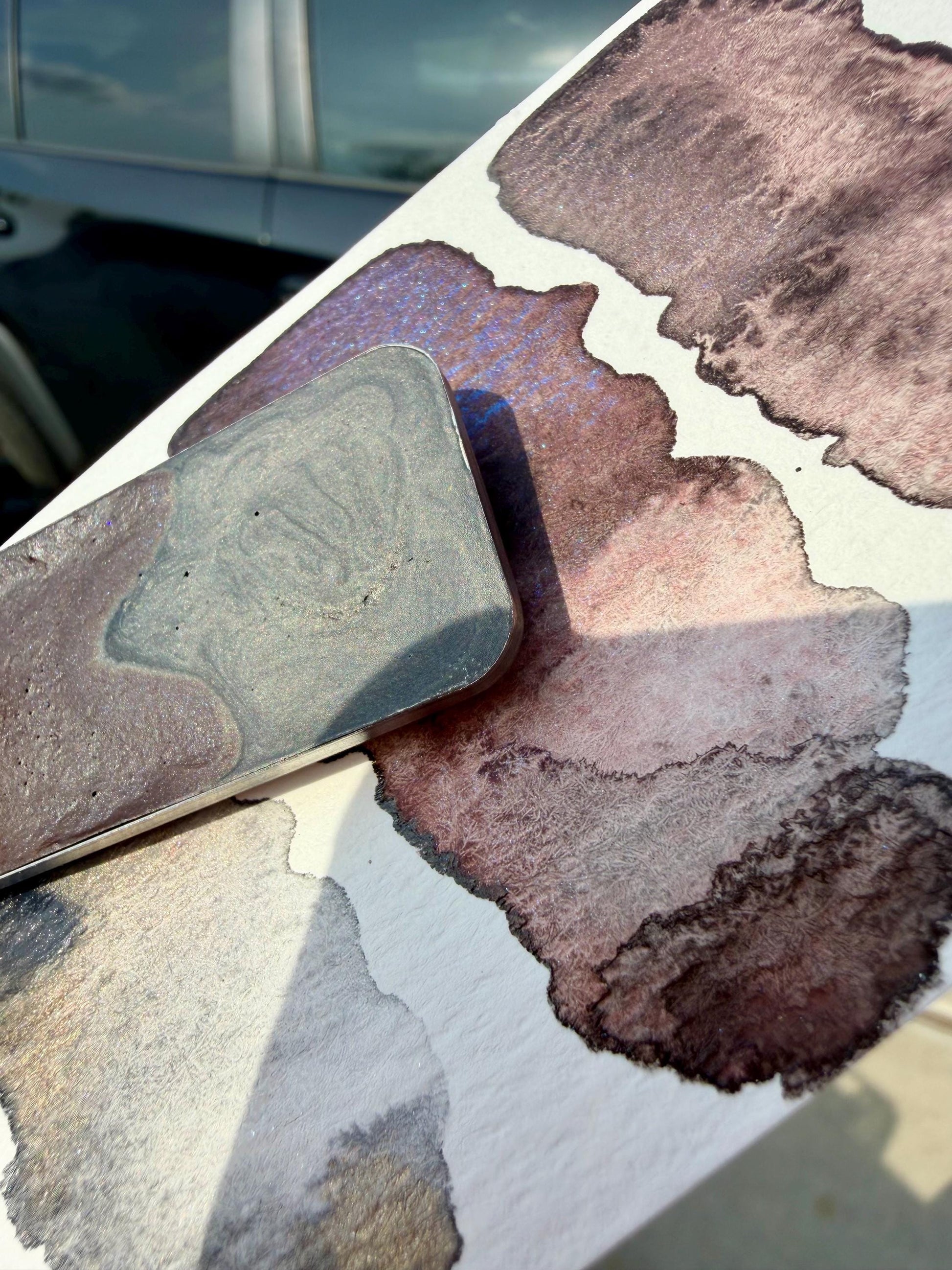 Halloween Blend 2 | Limited Color | Matte and Shimmer Blend | XL Metal Squiggle Pan | Handmade Paint | Watercolors | Watercolor |
