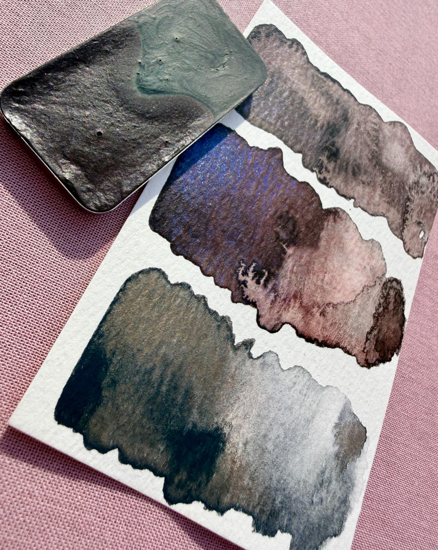 Halloween Blend 2 | Limited Color | Matte and Shimmer Blend | XL Metal Squiggle Pan | Handmade Paint | Watercolors | Watercolor |