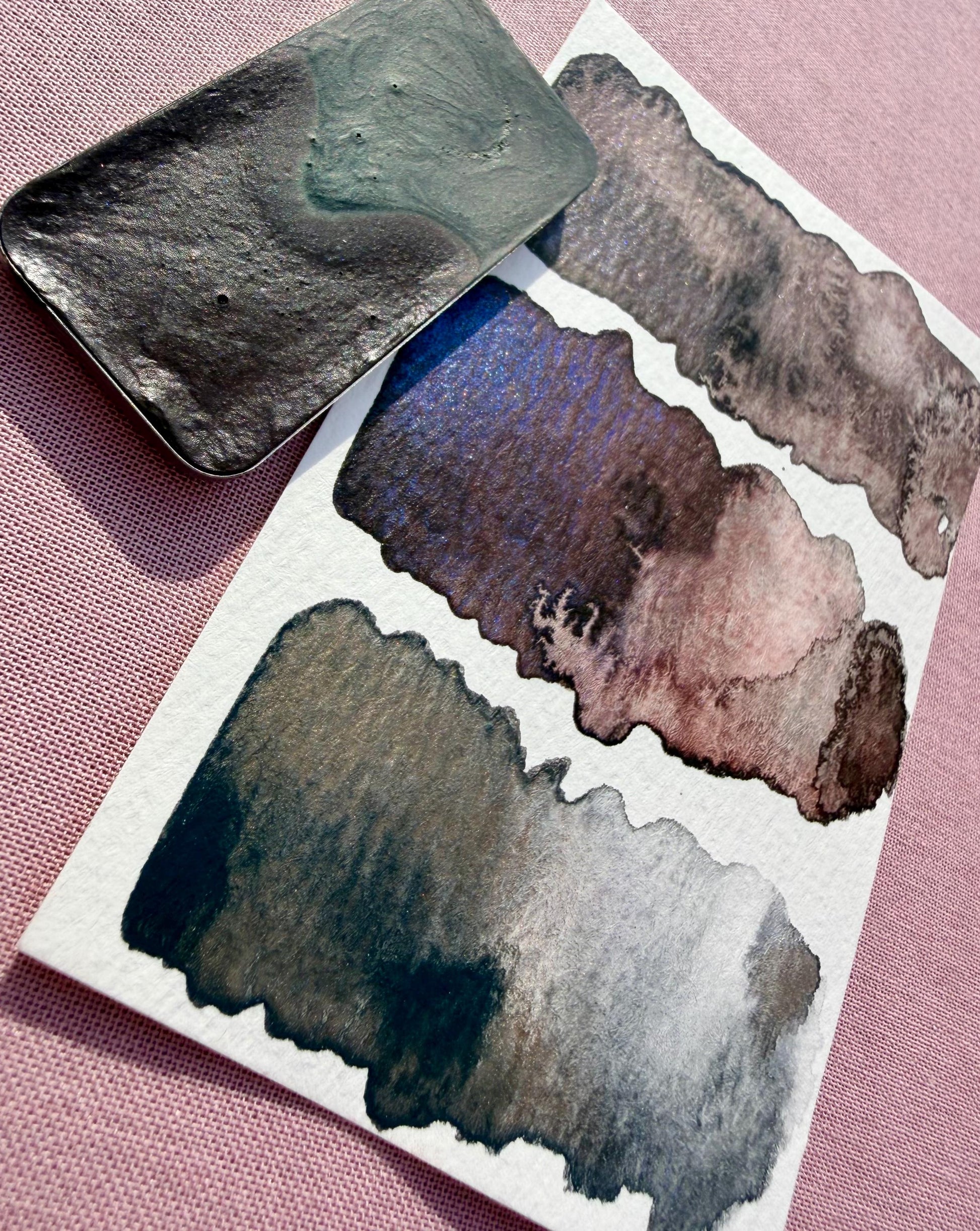 Halloween Blend 2 | Limited Color | Matte and Shimmer Blend | XL Metal Squiggle Pan | Handmade Paint | Watercolors | Watercolor |