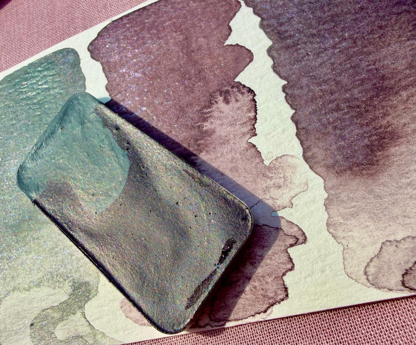 Halloween Blend 3 | Limited Color | Matte and Shimmer Blend | XL Metal Squiggle Pan | Handmade Paint | Watercolors | Watercolor |