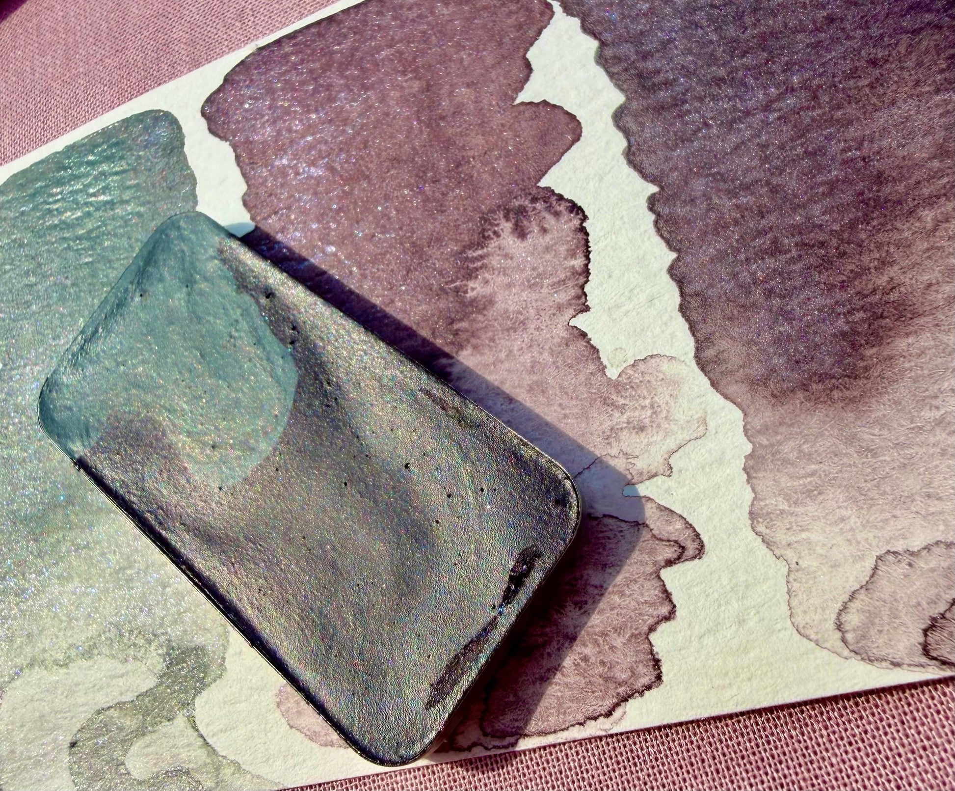Halloween Blend 3 | Limited Color | Matte and Shimmer Blend | XL Metal Squiggle Pan | Handmade Paint | Watercolors | Watercolor |