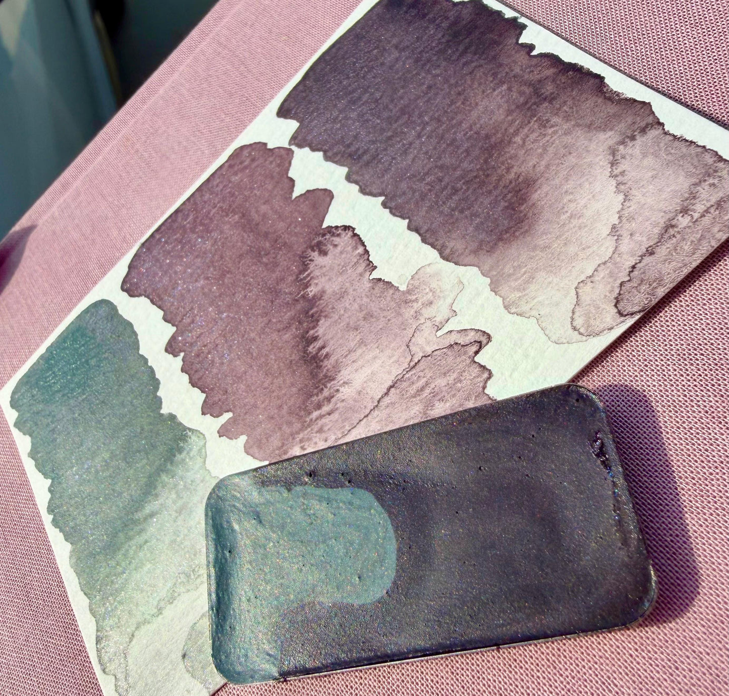 Halloween Blend 3 | Limited Color | Matte and Shimmer Blend | XL Metal Squiggle Pan | Handmade Paint | Watercolors | Watercolor |