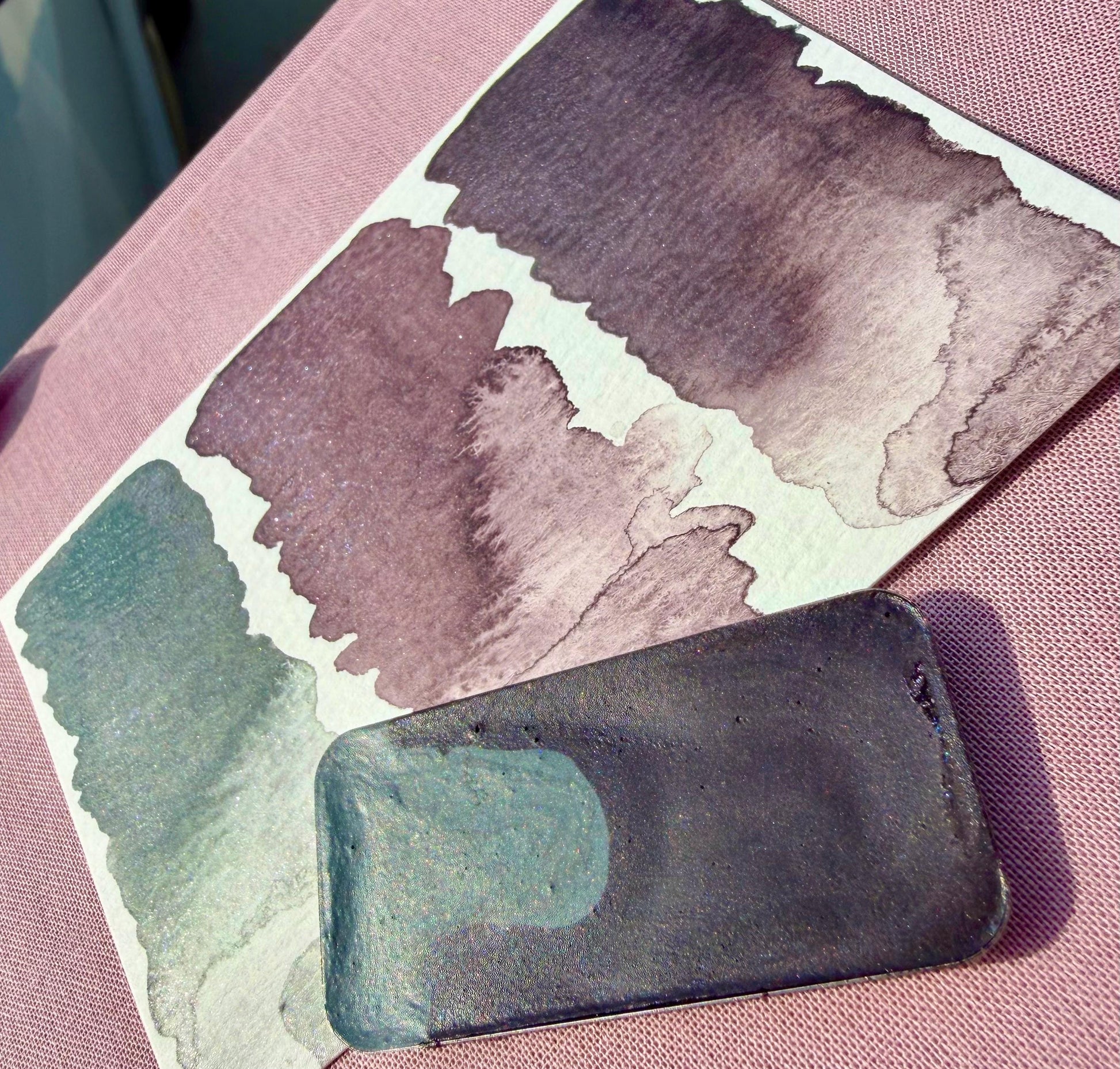 Halloween Blend 3 | Limited Color | Matte and Shimmer Blend | XL Metal Squiggle Pan | Handmade Paint | Watercolors | Watercolor |