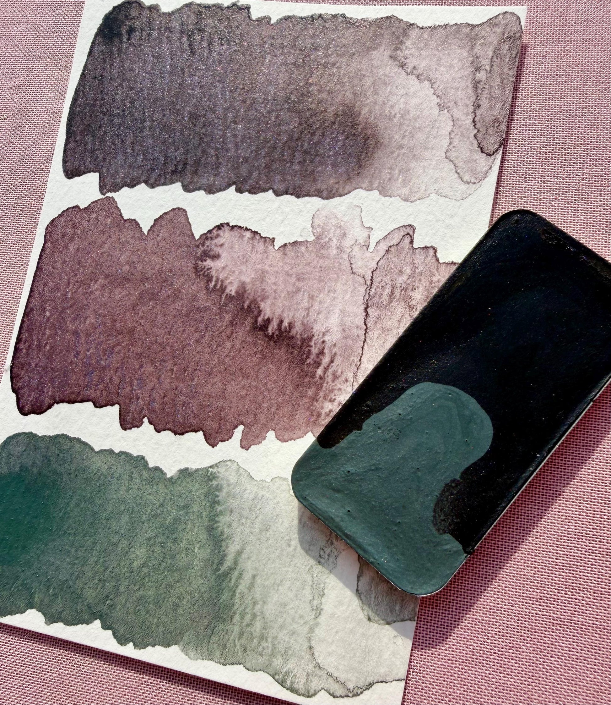 Halloween Blend 3 | Limited Color | Matte and Shimmer Blend | XL Metal Squiggle Pan | Handmade Paint | Watercolors | Watercolor |