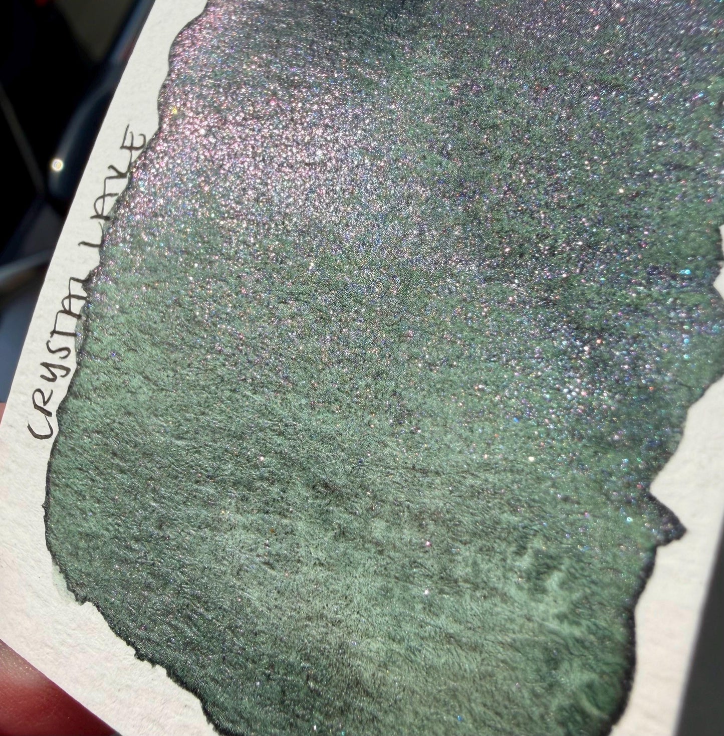 Crystal Lake | Limited Color | Matte and Shimmer Blend | XL Metal Squiggle Pan | Handmade Paint | Watercolors | Watercolor |