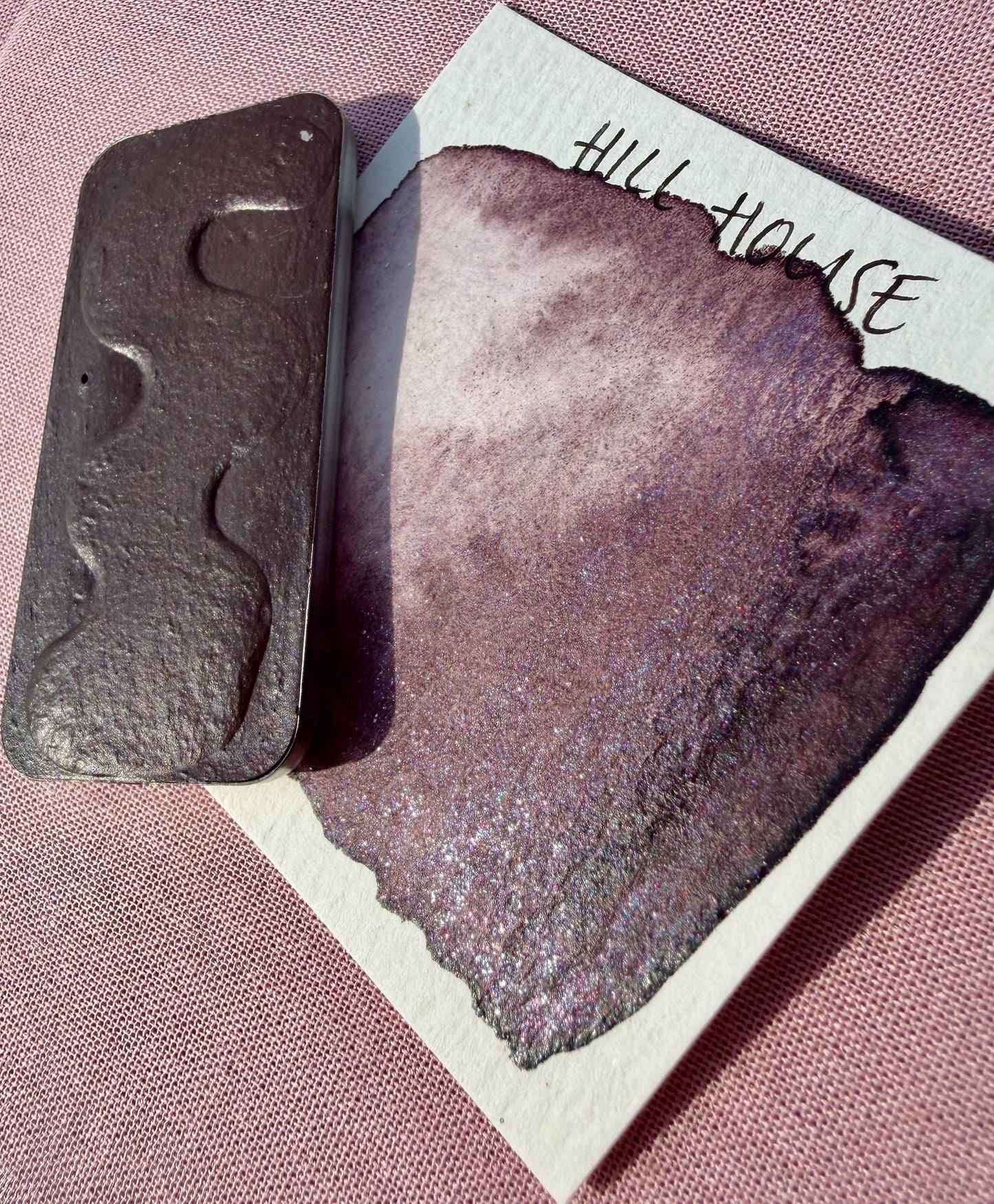 Hill House | Limited Color | Matte and Shimmer Blend | XL Metal Squiggle Pan | Handmade Paint | Watercolors | Watercolor |