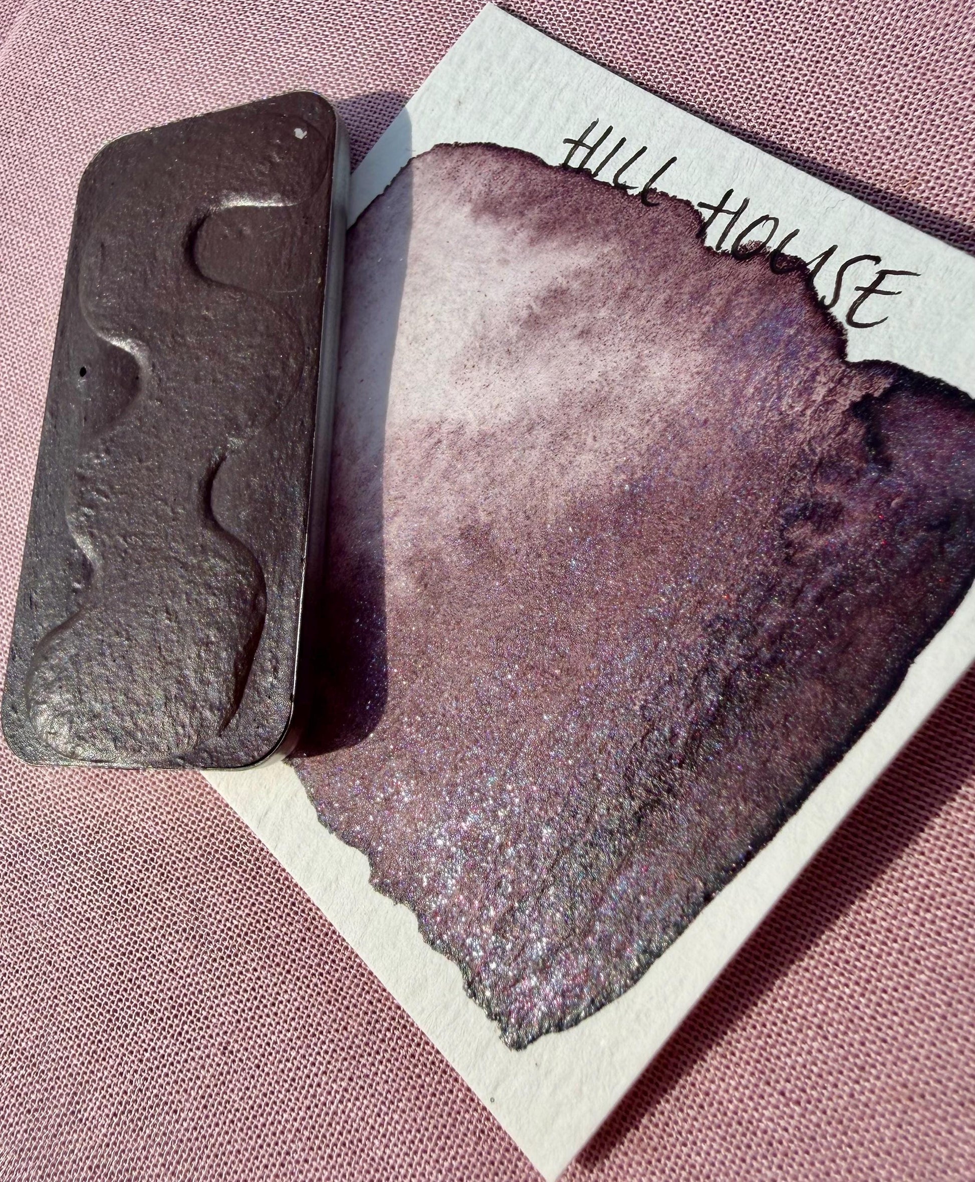Hill House | Limited Color | Matte and Shimmer Blend | XL Metal Squiggle Pan | Handmade Paint | Watercolors | Watercolor |