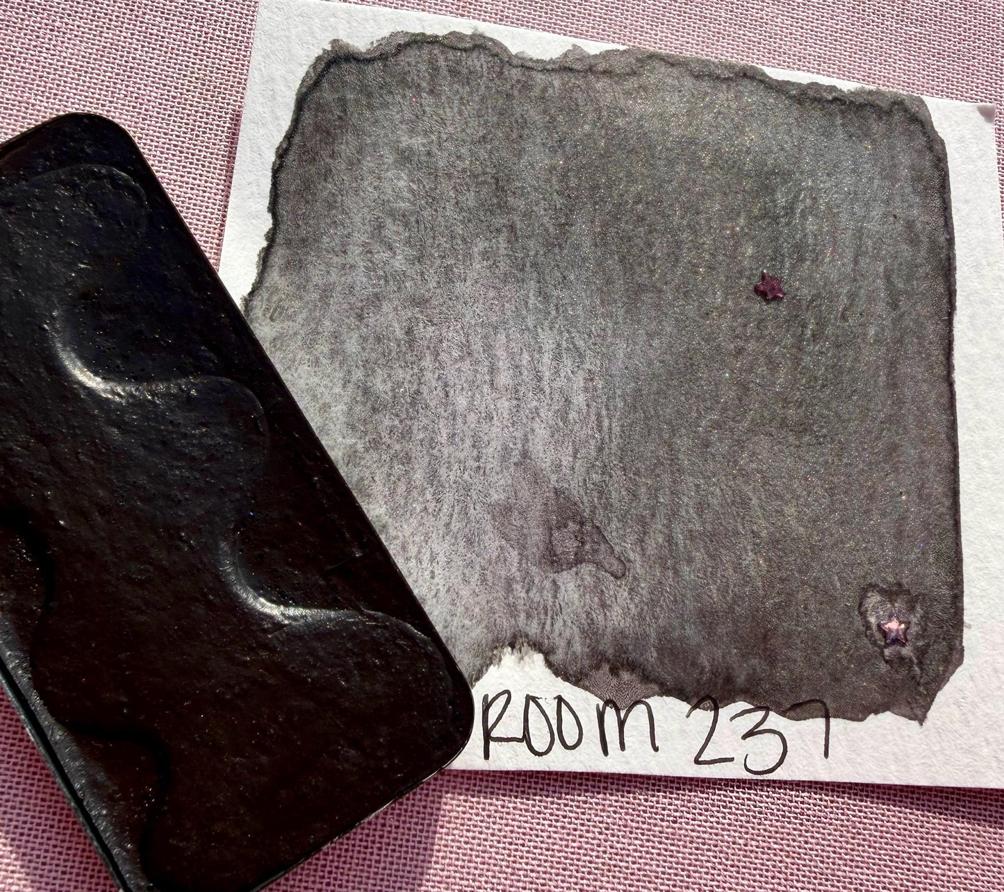 Room 237 | Limited Color | Matte and Shimmer Blend | XL Metal Squiggle Pan | Handmade Paint | Watercolors | Watercolor |