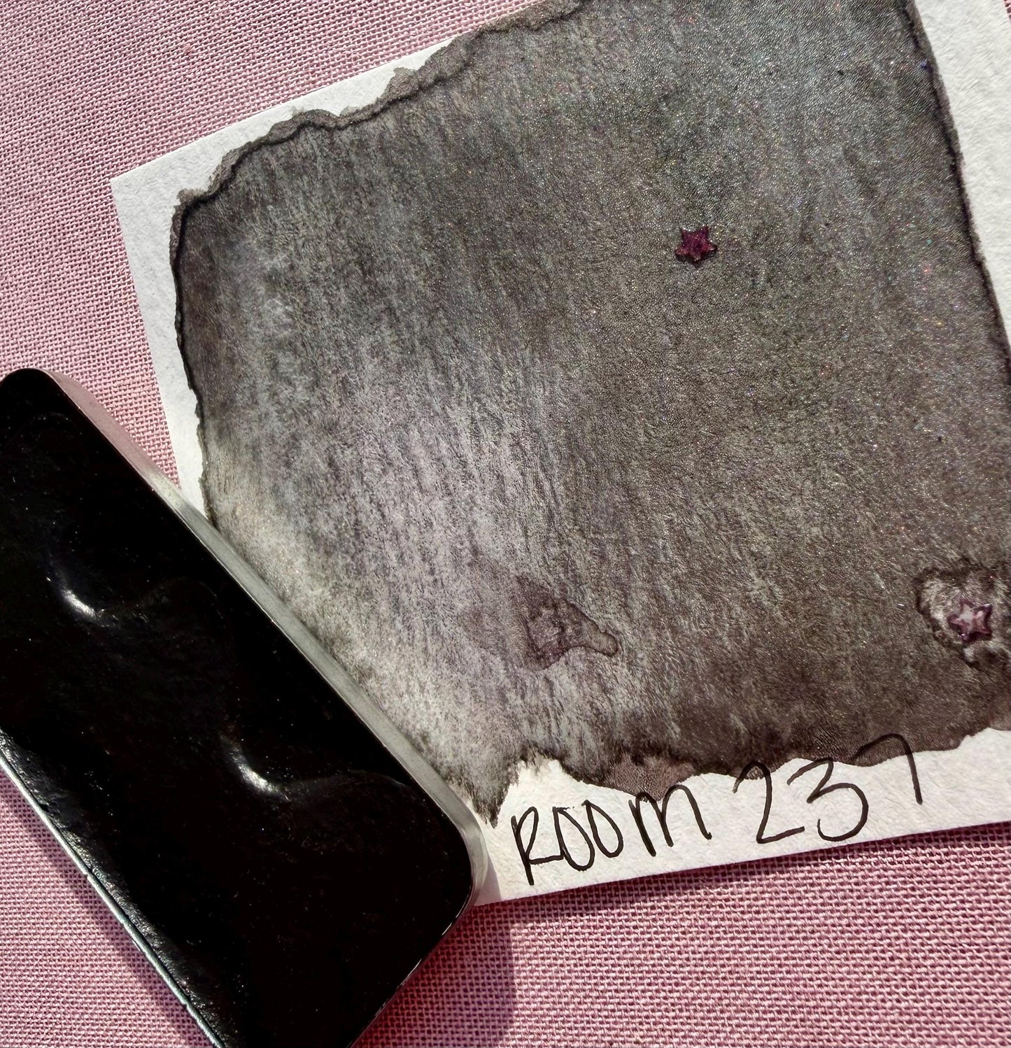Room 237 | Limited Color | Matte and Shimmer Blend | XL Metal Squiggle Pan | Handmade Paint | Watercolors | Watercolor |