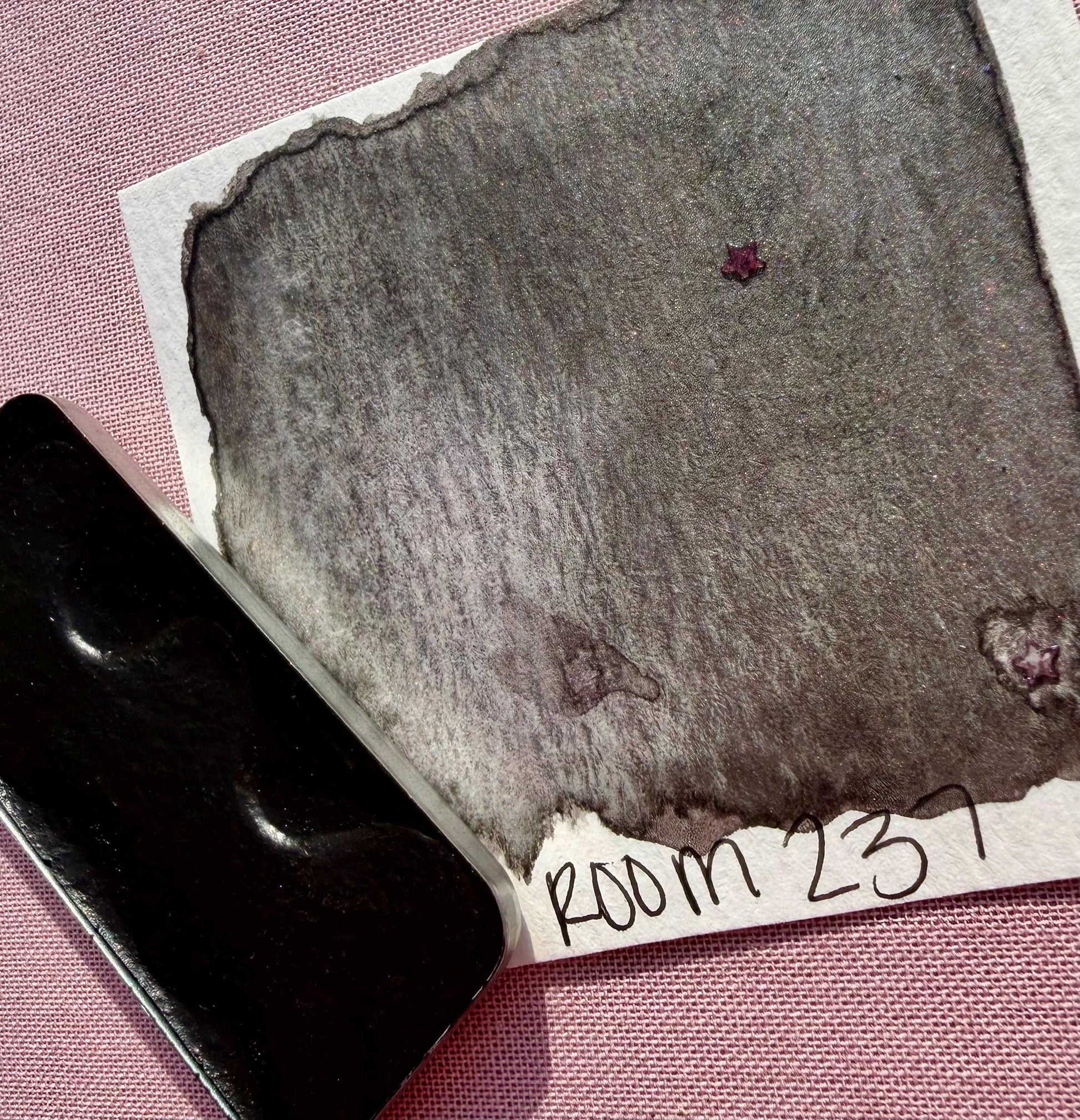 Room 237 | Limited Color | Matte and Shimmer Blend | XL Metal Squiggle Pan | Handmade Paint | Watercolors | Watercolor |