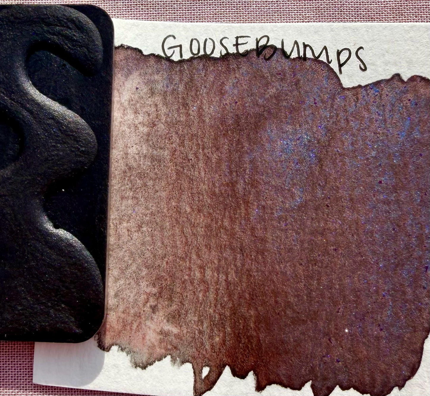 Goosebumps | Limited Color | Matte and Shimmer Blend | XL Metal Squiggle Pan | Handmade Paint | Watercolors | Watercolor |