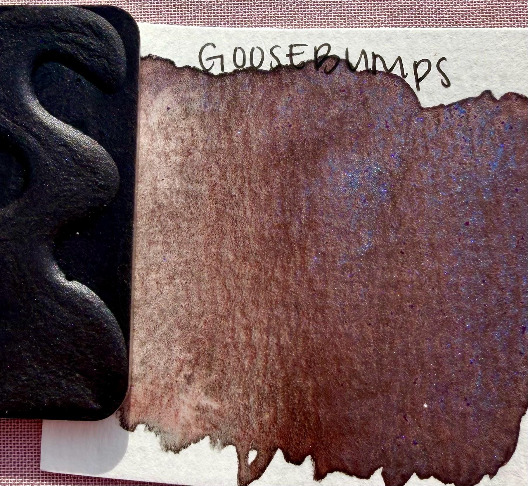 Goosebumps | Limited Color | Matte and Shimmer Blend | XL Metal Squiggle Pan | Handmade Paint | Watercolors | Watercolor |