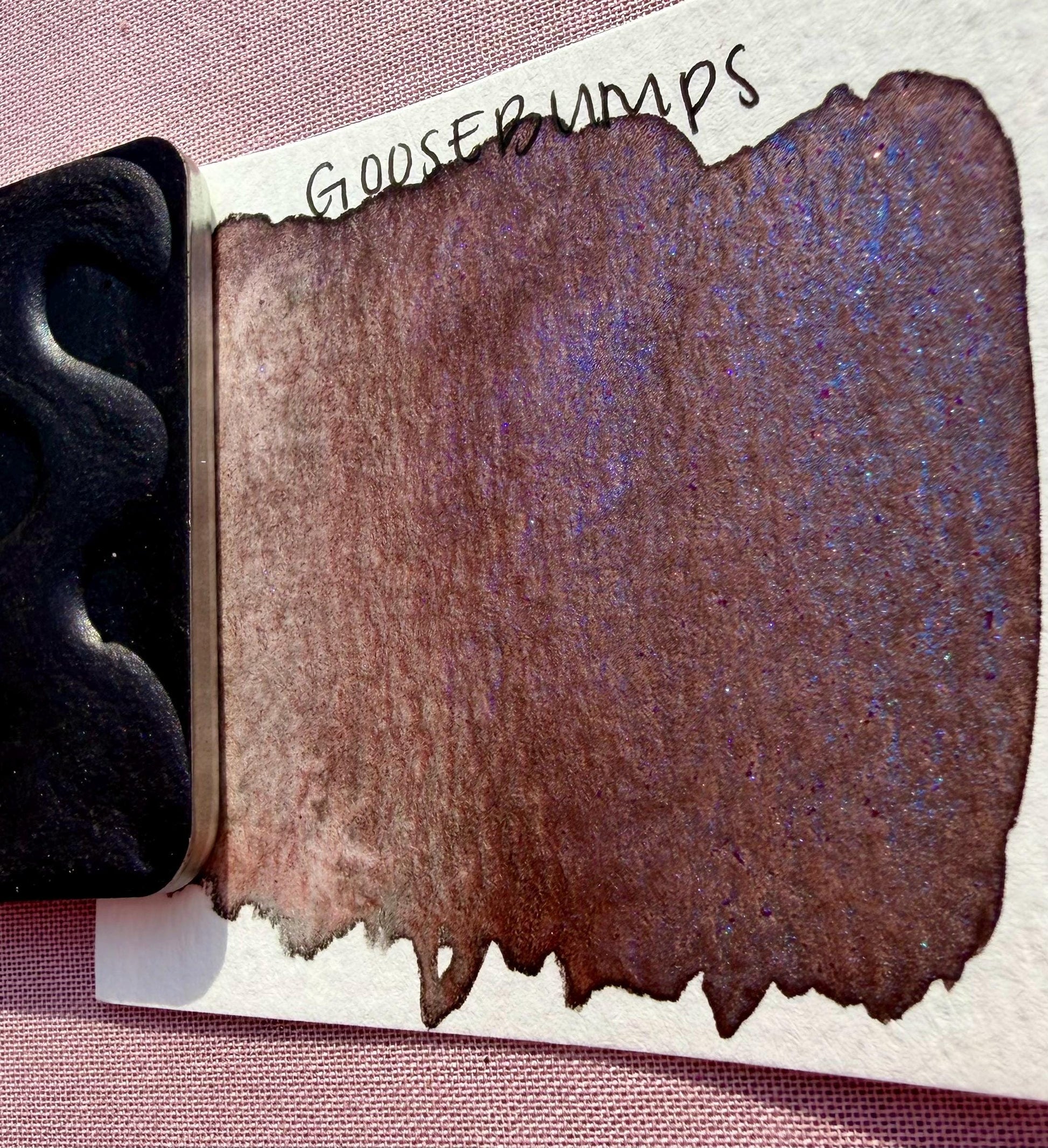 Goosebumps | Limited Color | Matte and Shimmer Blend | XL Metal Squiggle Pan | Handmade Paint | Watercolors | Watercolor |
