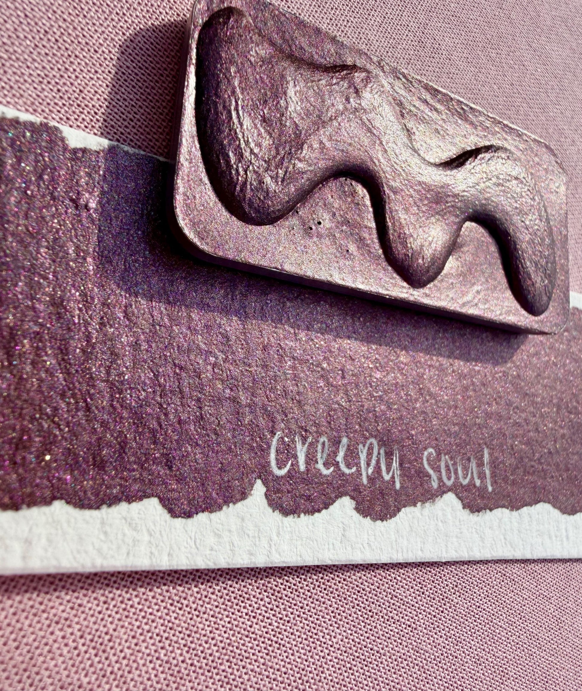 Creepy Soul | Limited Color | Matte and Shimmer Blend | XL Metal Squiggle Pan | Handmade Paint | Watercolors | Watercolor |