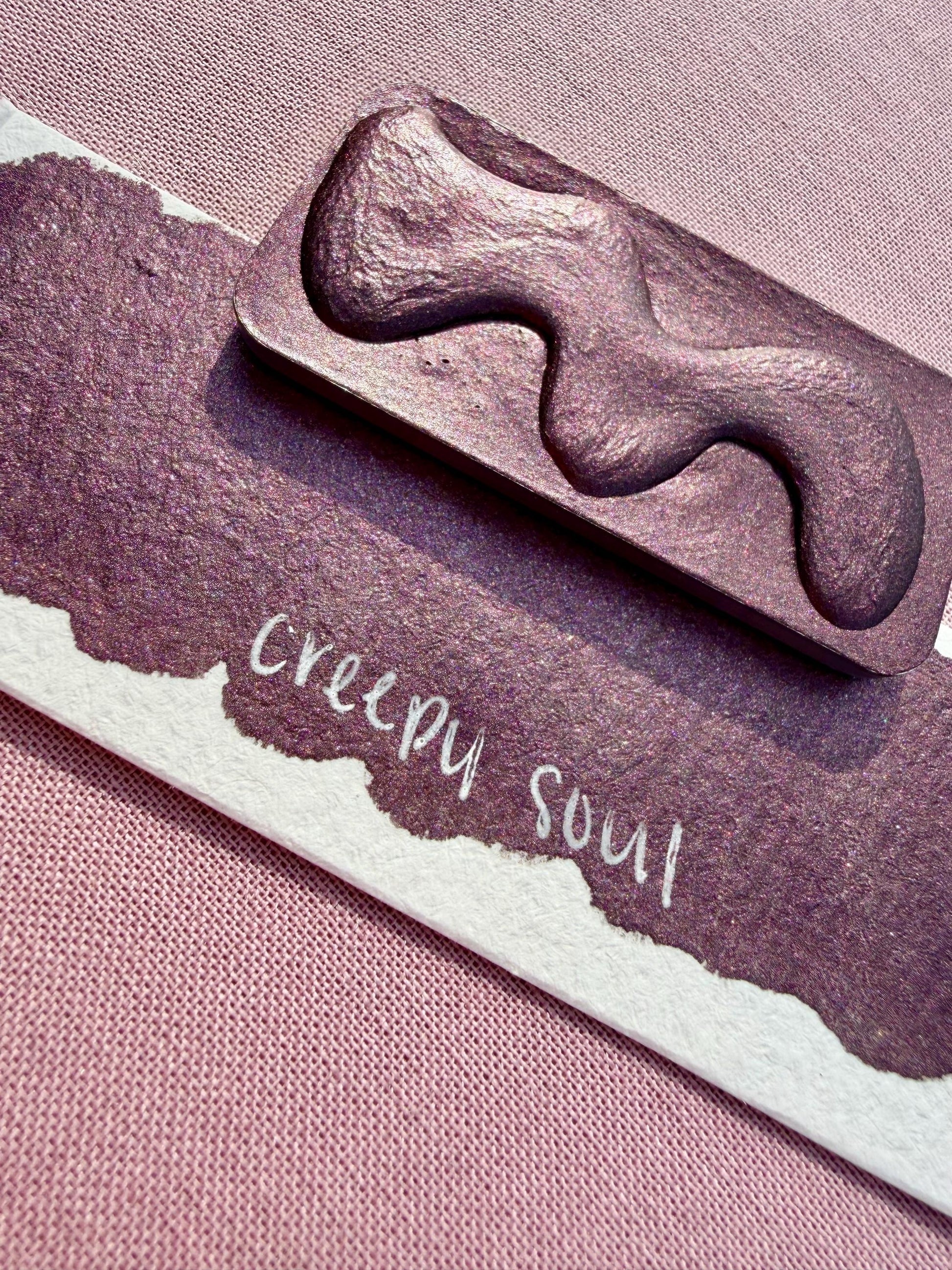 Creepy Soul | Limited Color | Matte and Shimmer Blend | XL Metal Squiggle Pan | Handmade Paint | Watercolors | Watercolor |