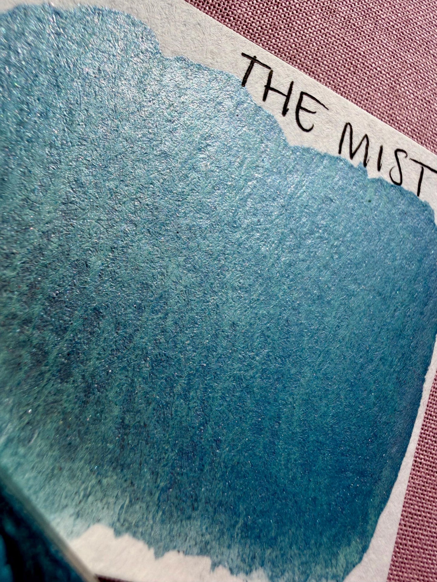 The Mist | Limited Color | Matte and Shimmer Blend | XL Metal Squiggle Pan | Handmade Paint | Watercolors | Watercolor |