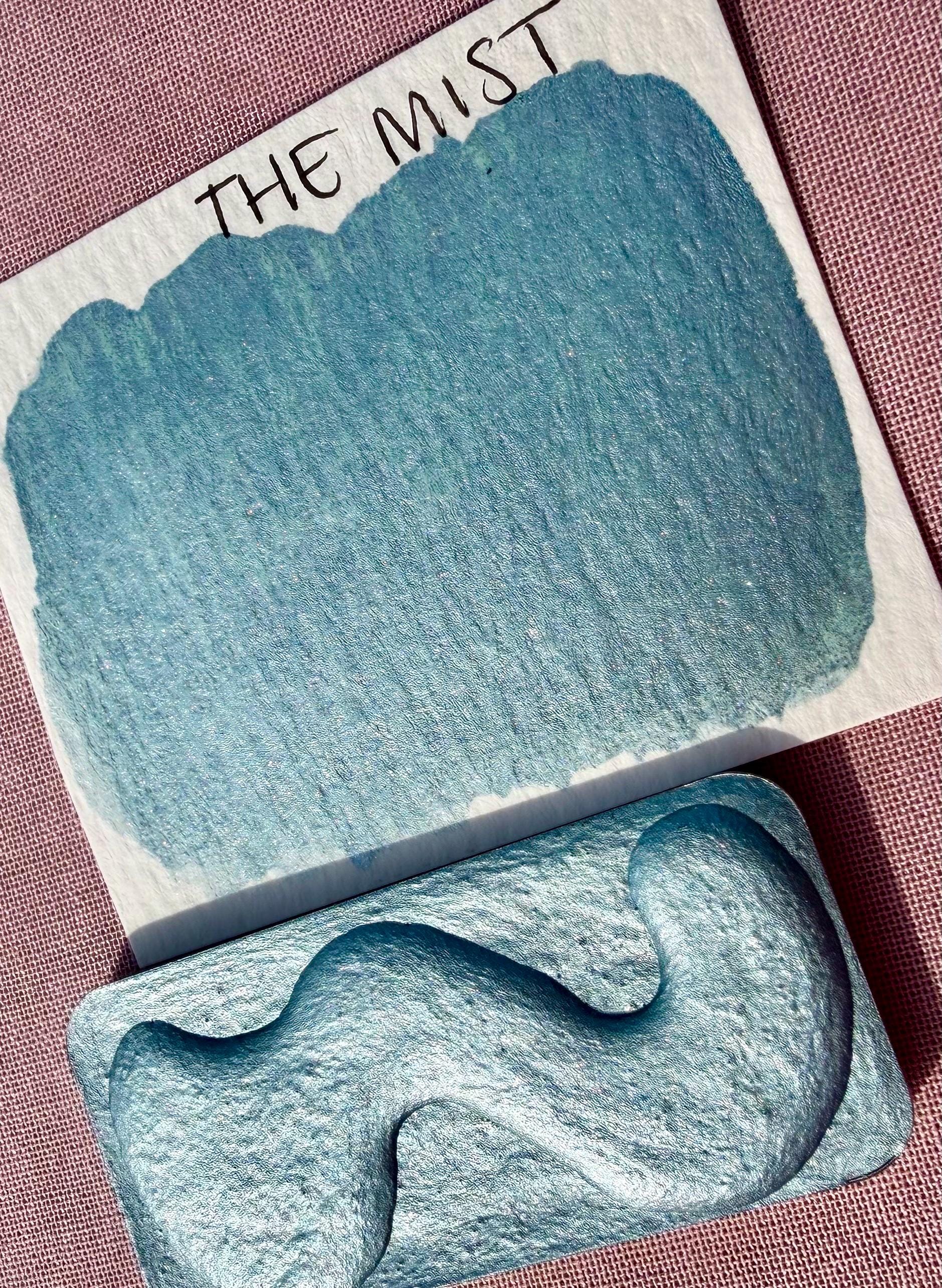 The Mist | Limited Color | Matte and Shimmer Blend | XL Metal Squiggle Pan | Handmade Paint | Watercolors | Watercolor |