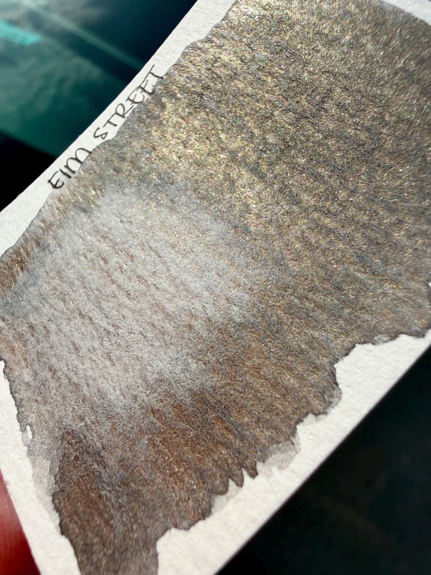 Elm Street | Limited Color | Matte and Shimmer Blend | XL Metal Squiggle Pan | Handmade Paint | Watercolors | Watercolor |