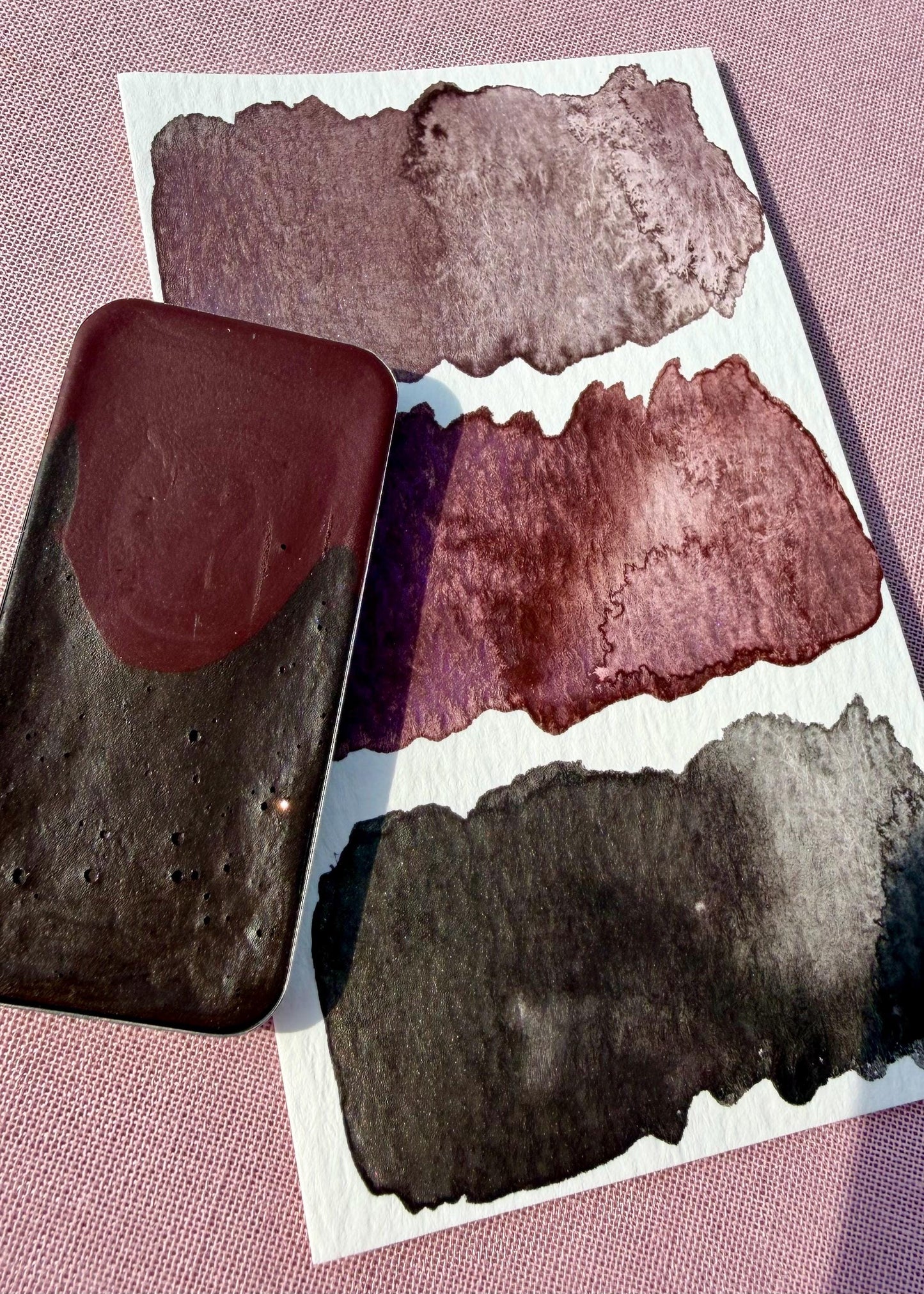 Halloween Blend 1 | Limited Color | Matte and Shimmer Blend | XL Metal Squiggle Pan | Handmade Paint | Watercolors | Watercolor |