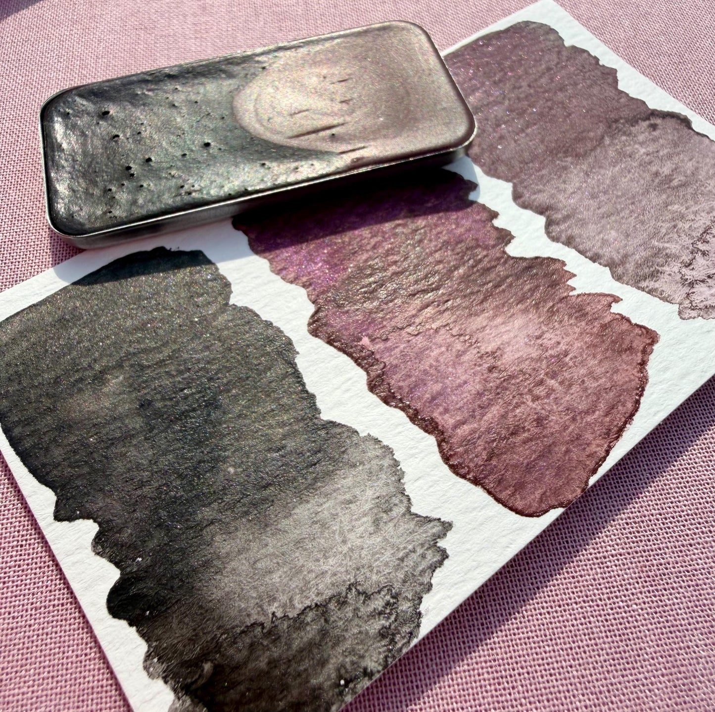 Halloween Blend 1 | Limited Color | Matte and Shimmer Blend | XL Metal Squiggle Pan | Handmade Paint | Watercolors | Watercolor |
