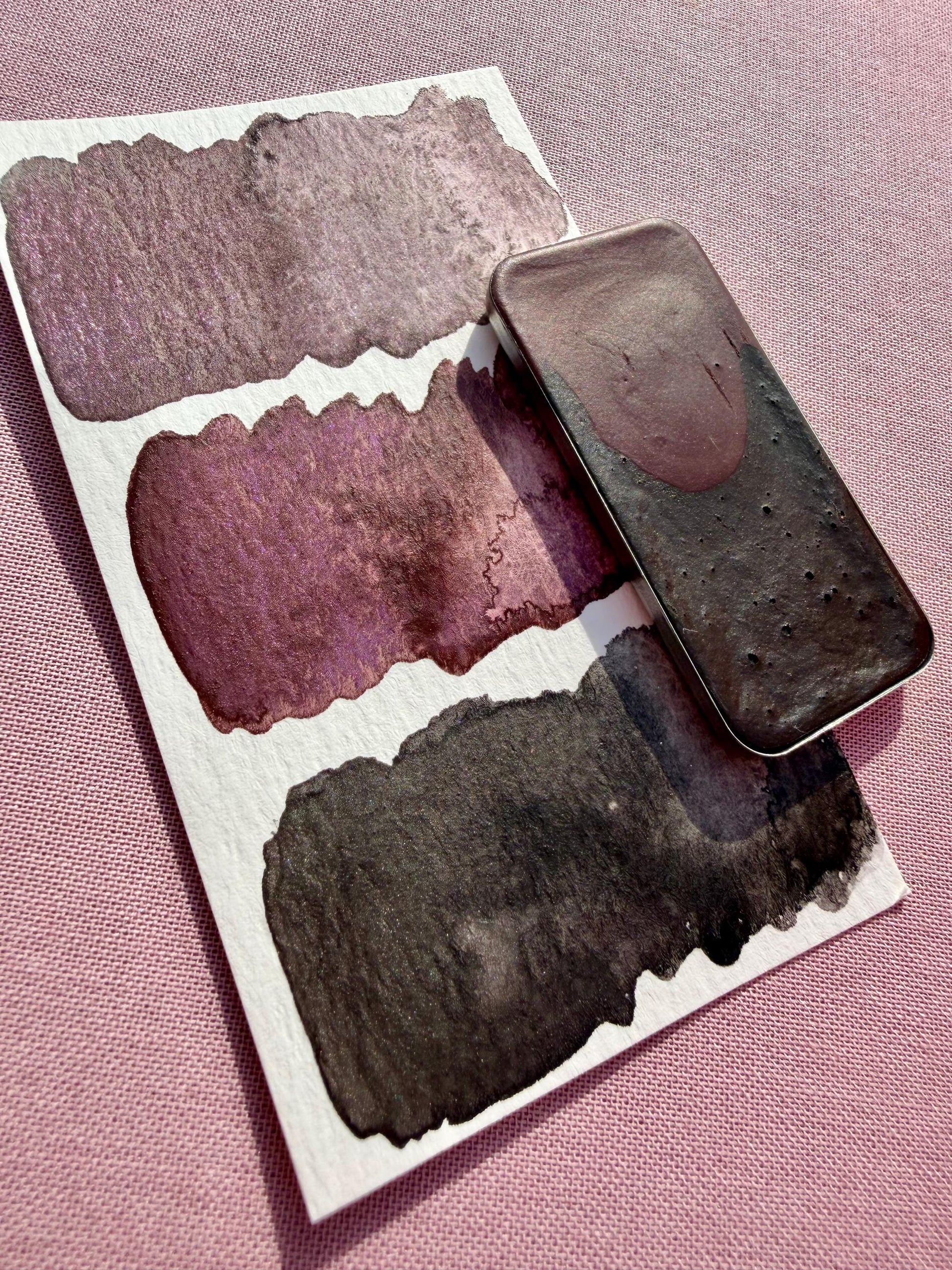 Halloween Blend 1 | Limited Color | Matte and Shimmer Blend | XL Metal Squiggle Pan | Handmade Paint | Watercolors | Watercolor |