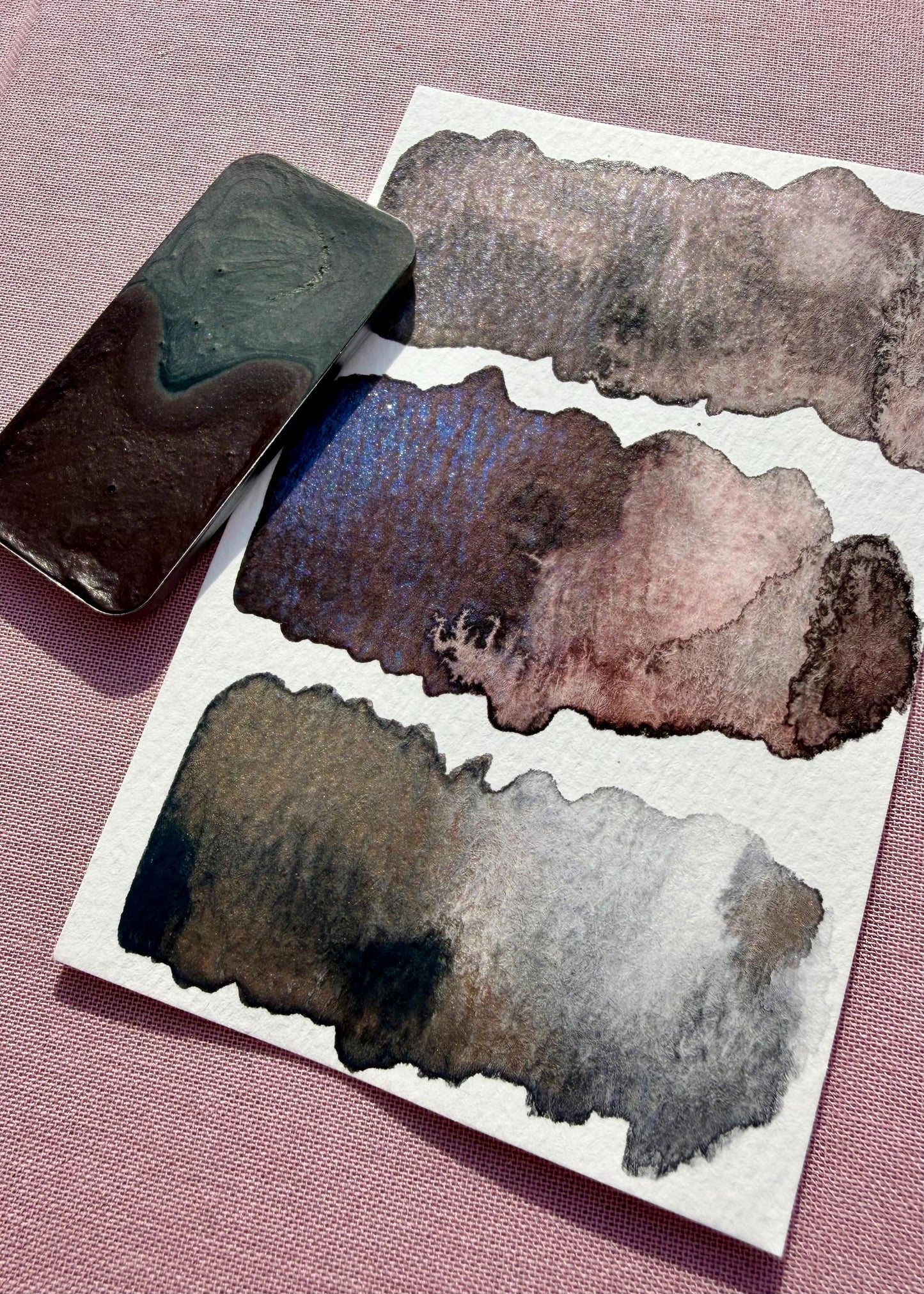 Halloween Blend 2 | Limited Color | Matte and Shimmer Blend | XL Metal Squiggle Pan | Handmade Paint | Watercolors | Watercolor |