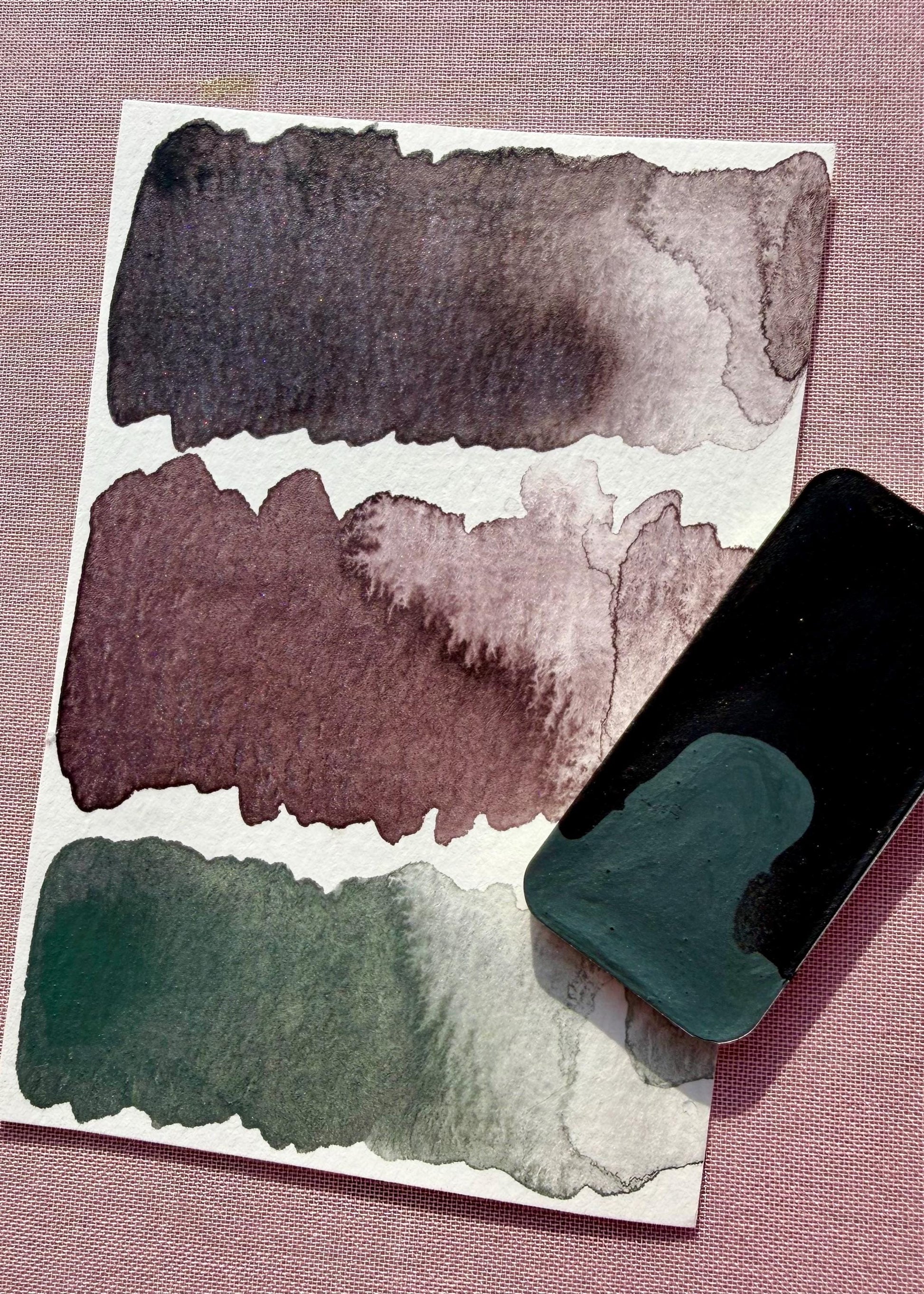 Halloween Blend 3 | Limited Color | Matte and Shimmer Blend | XL Metal Squiggle Pan | Handmade Paint | Watercolors | Watercolor |