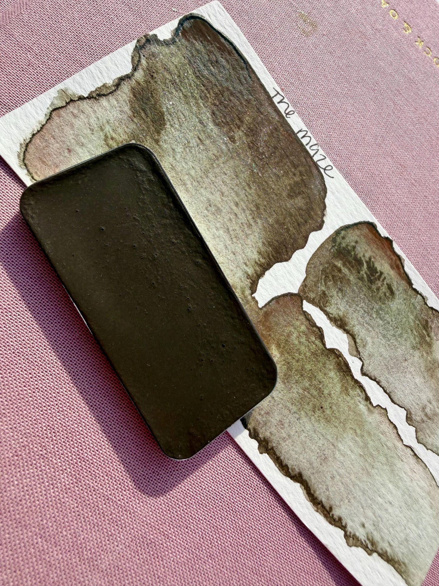 The Maze | Limited Color | Matte and Shimmer Blend | XL Metal Squiggle Pan | Handmade Paint | Watercolors | Watercolor |