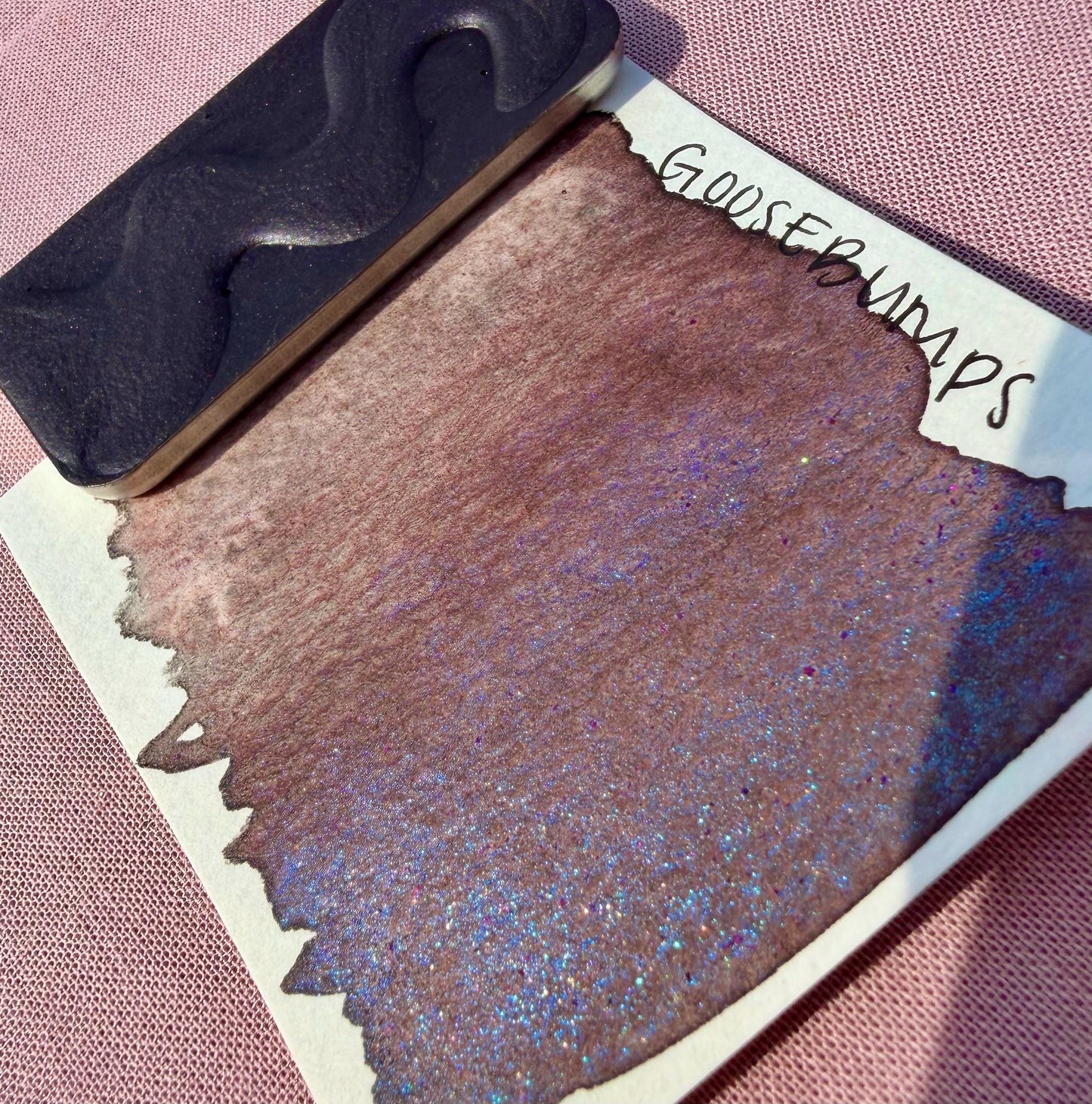 Goosebumps | Limited Color | Matte and Shimmer Blend | XL Metal Squiggle Pan | Handmade Paint | Watercolors | Watercolor |