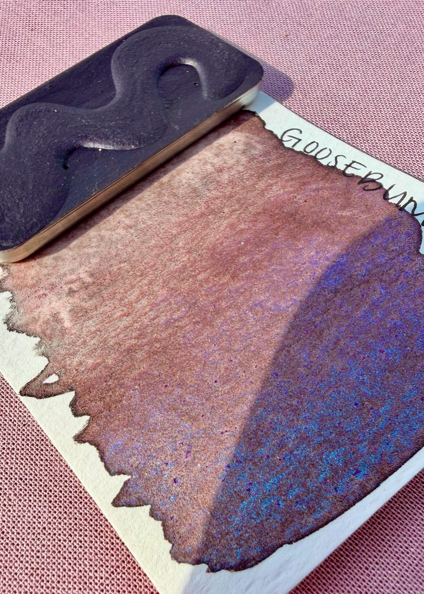 Goosebumps | Limited Color | Matte and Shimmer Blend | XL Metal Squiggle Pan | Handmade Paint | Watercolors | Watercolor |