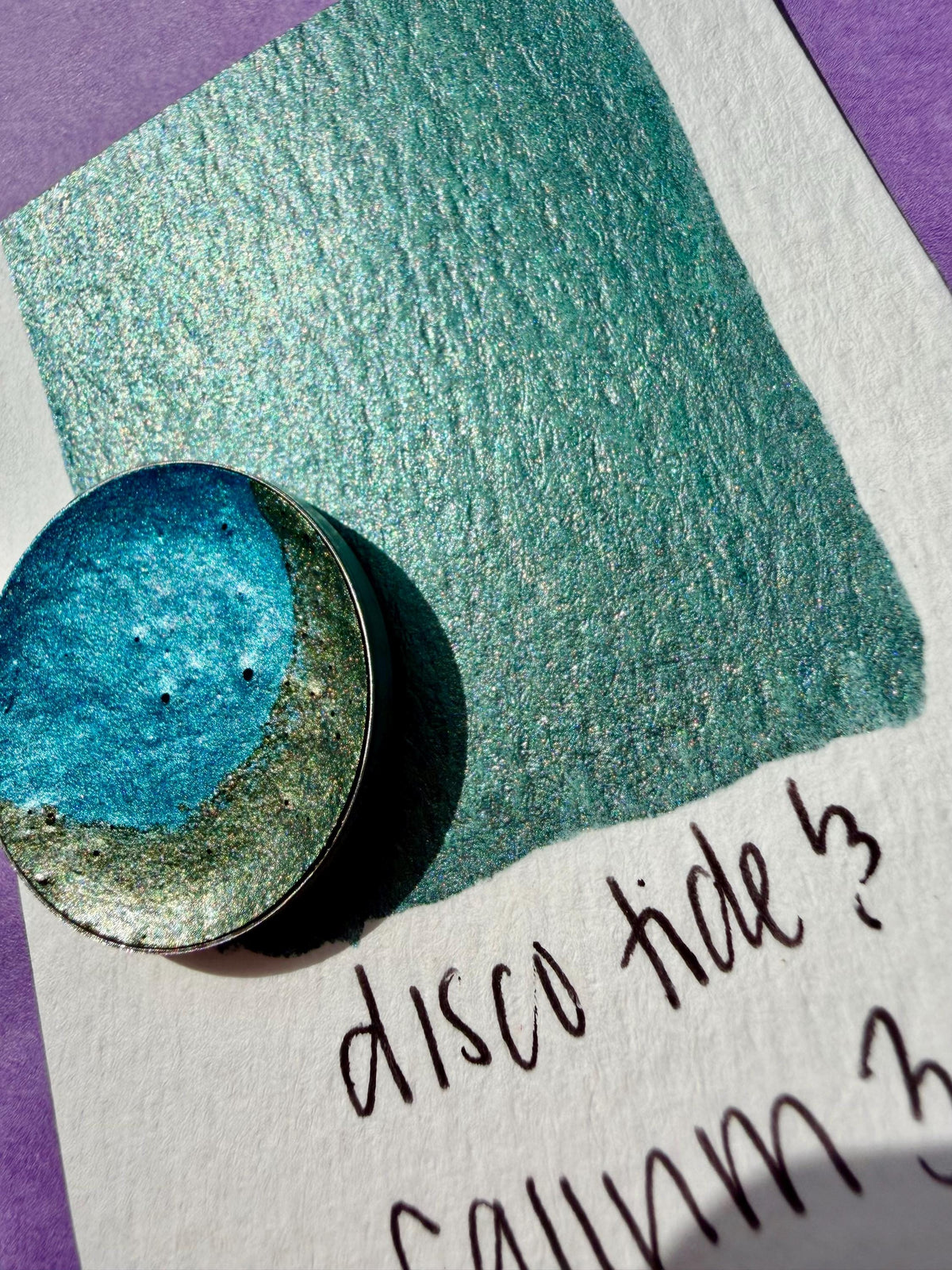 Metal Blue/Green | Watercolors | LIMITEDCOLOR | Handmade Watercolors | Handmade Paint | Calligraphy |