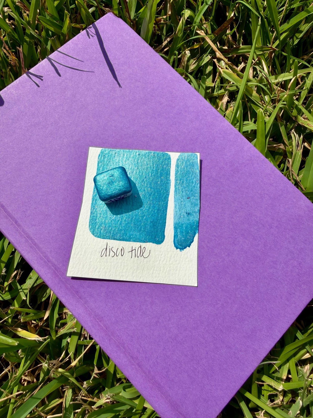 Disco Tide - blue and rose foil | Watercolors | LIMITEDCOLOR | Handmade Watercolors | Handmade Paint | Calligraphy |