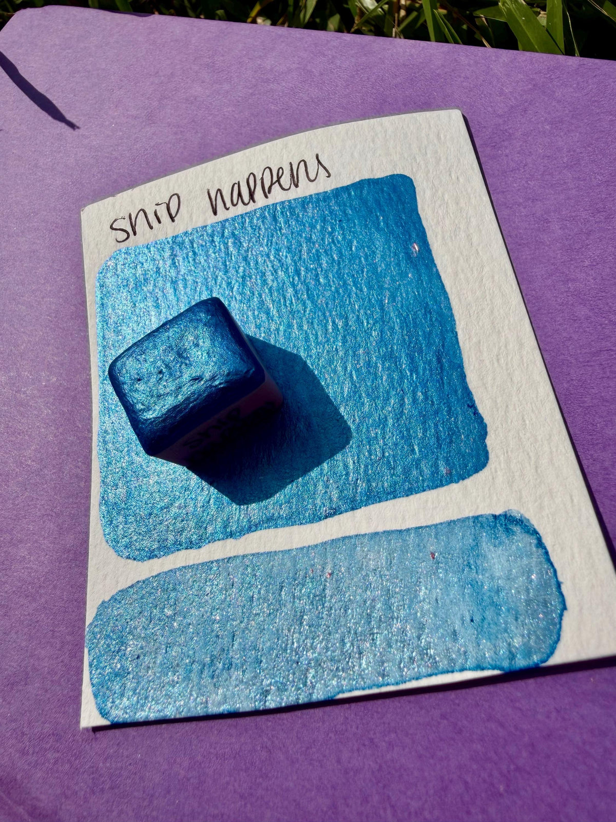 Ship Happens - blue and rose foil | Watercolors | LIMITEDCOLOR | Handmade Watercolors | Handmade Paint | Calligraphy |