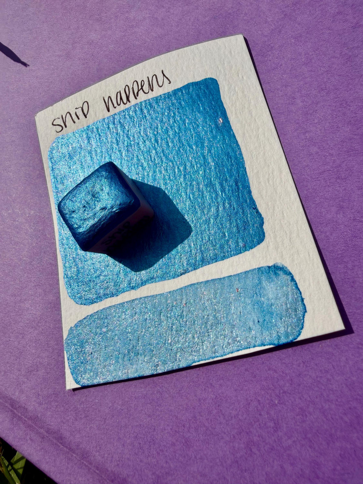 Ship Happens - blue and rose foil | Watercolors | LIMITEDCOLOR | Handmade Watercolors | Handmade Paint | Calligraphy |