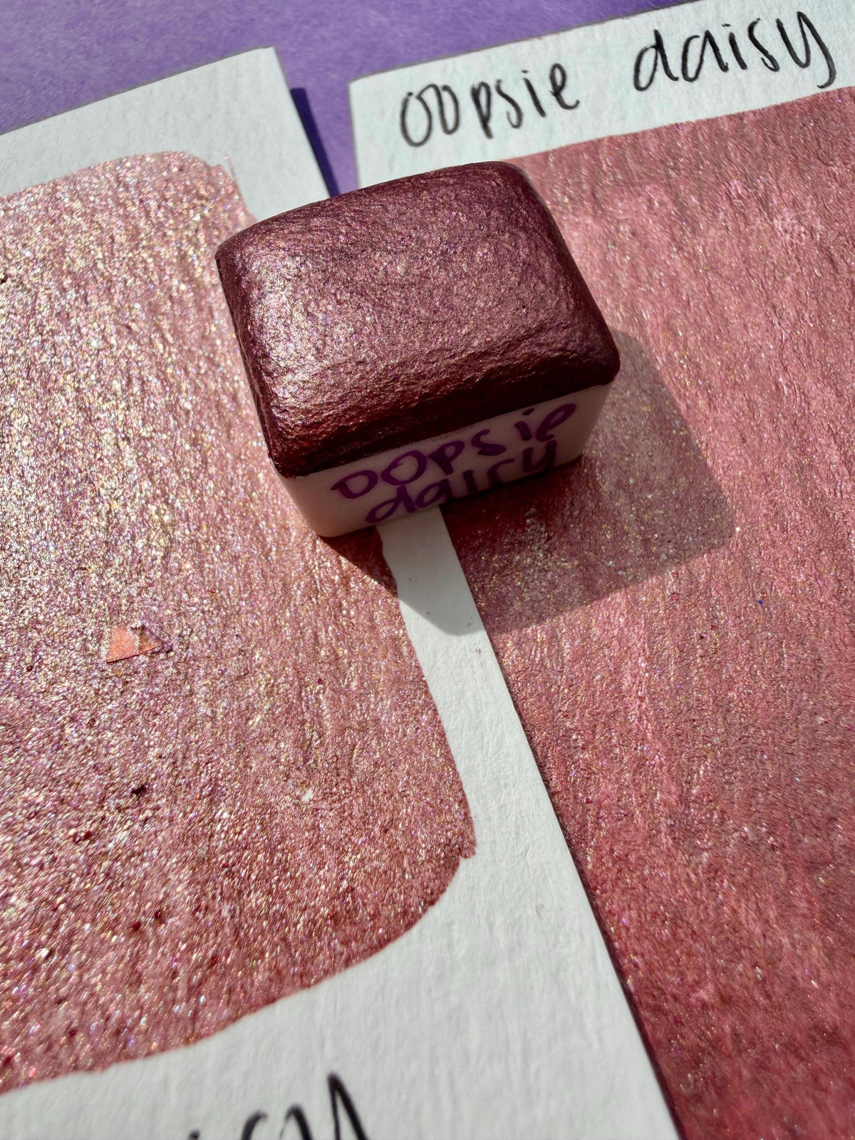 Oopsie Daisy - Large Glitter | Watercolors | LIMITEDCOLOR | Handmade Watercolors | Handmade Paint | Calligraphy |