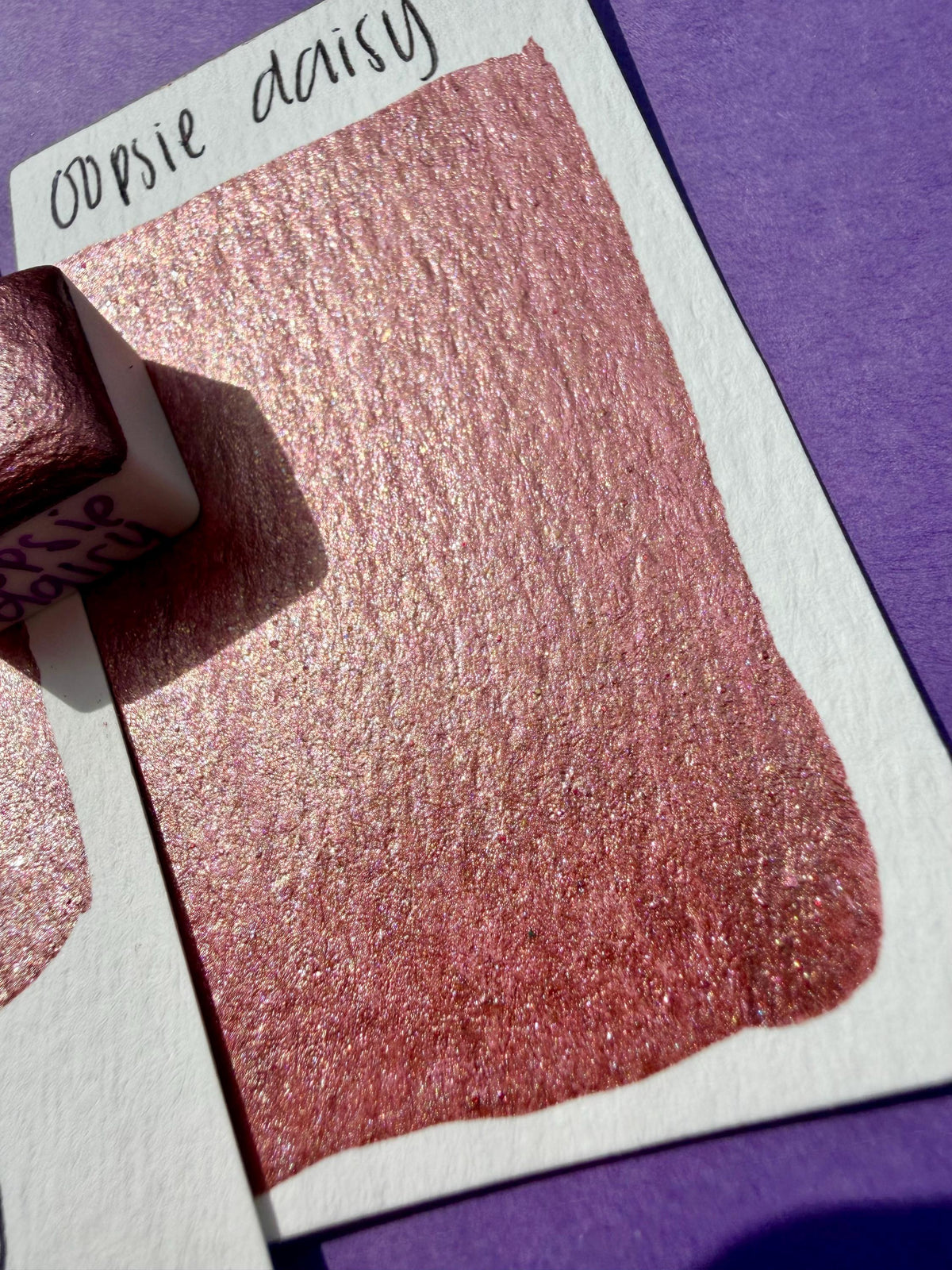 Oopsie Daisy - Large Glitter | Watercolors | LIMITEDCOLOR | Handmade Watercolors | Handmade Paint | Calligraphy |