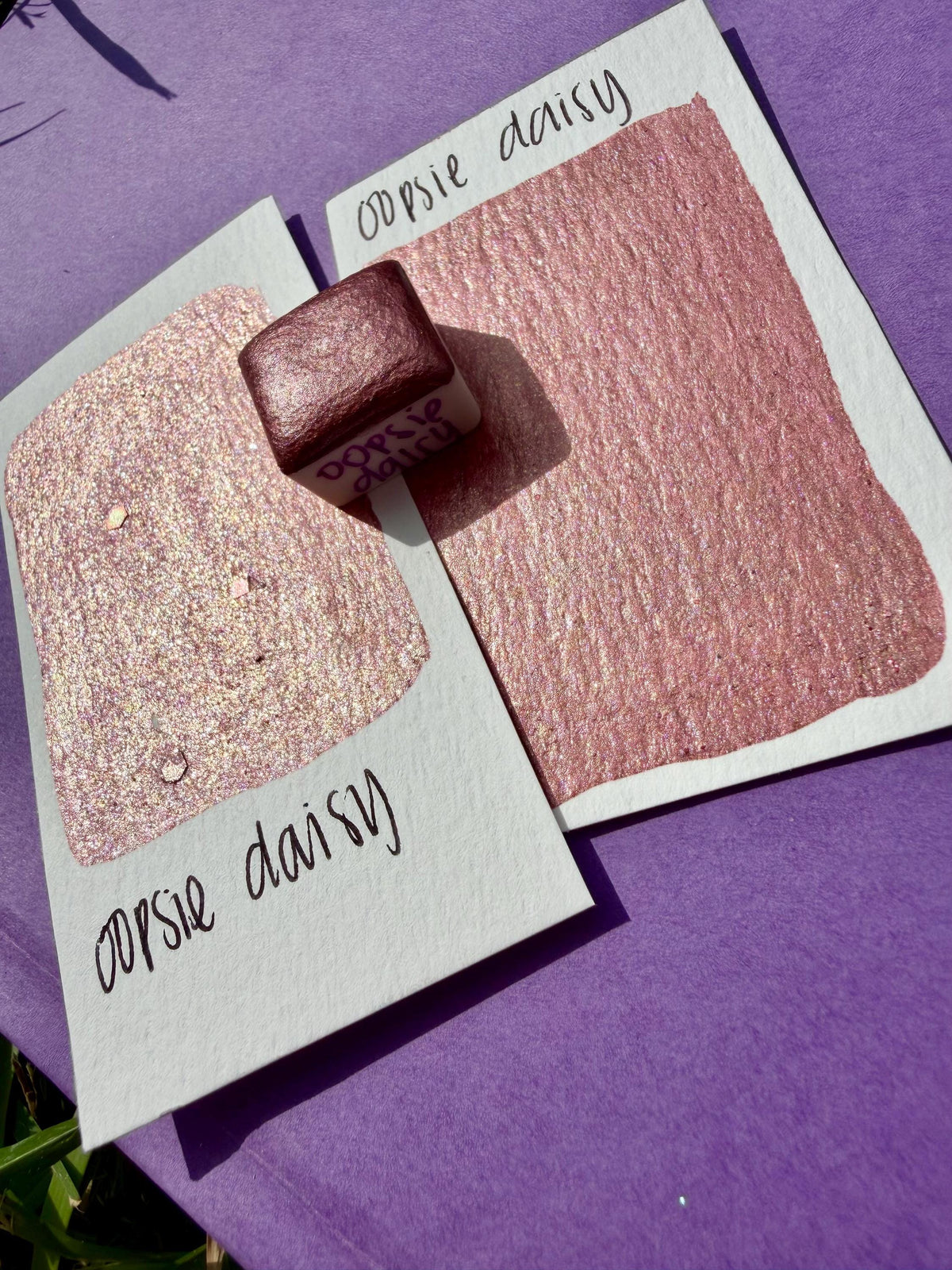 Oopsie Daisy - Large Glitter | Watercolors | LIMITEDCOLOR | Handmade Watercolors | Handmade Paint | Calligraphy |