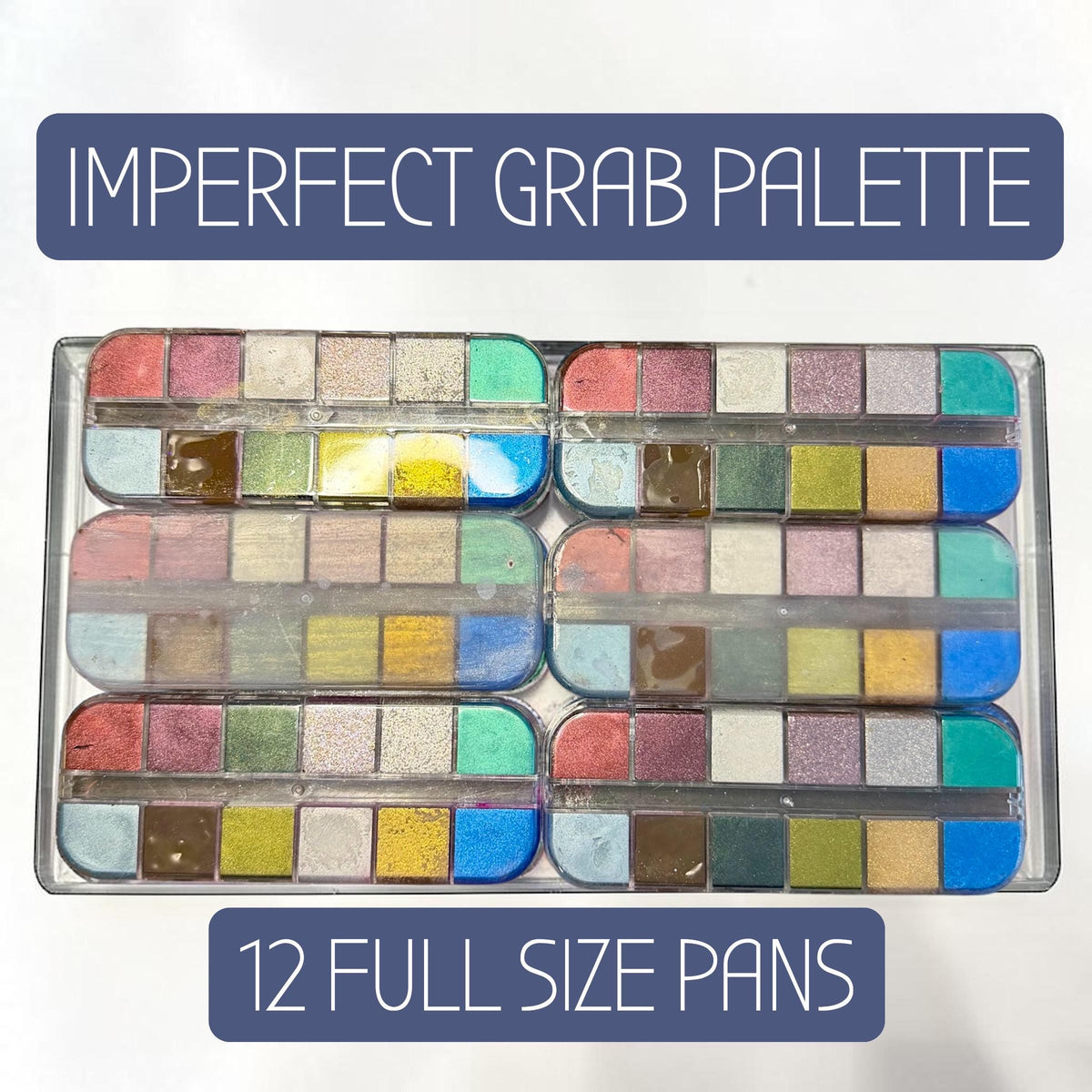 Imperfect Grab Palette | Watercolor Palette | Chrome Watercolors | Handmade Paint | Watercolors | Watercolor | Handmade Watercolors |