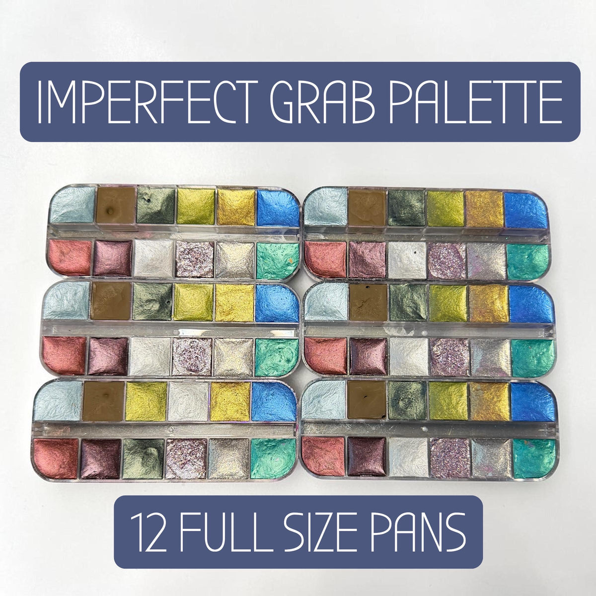 Imperfect Grab Palette | Watercolor Palette | Chrome Watercolors | Handmade Paint | Watercolors | Watercolor | Handmade Watercolors |